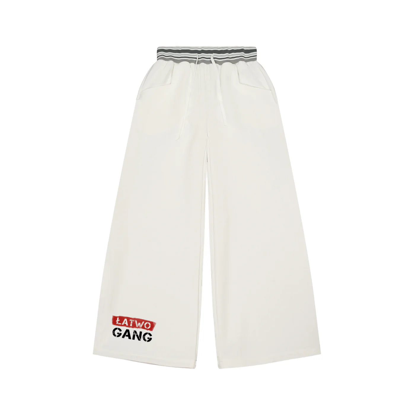 ŁATWOGANG drop 13 — Wide Leg Sweatpants with Belt - ŁATWOGANG™
