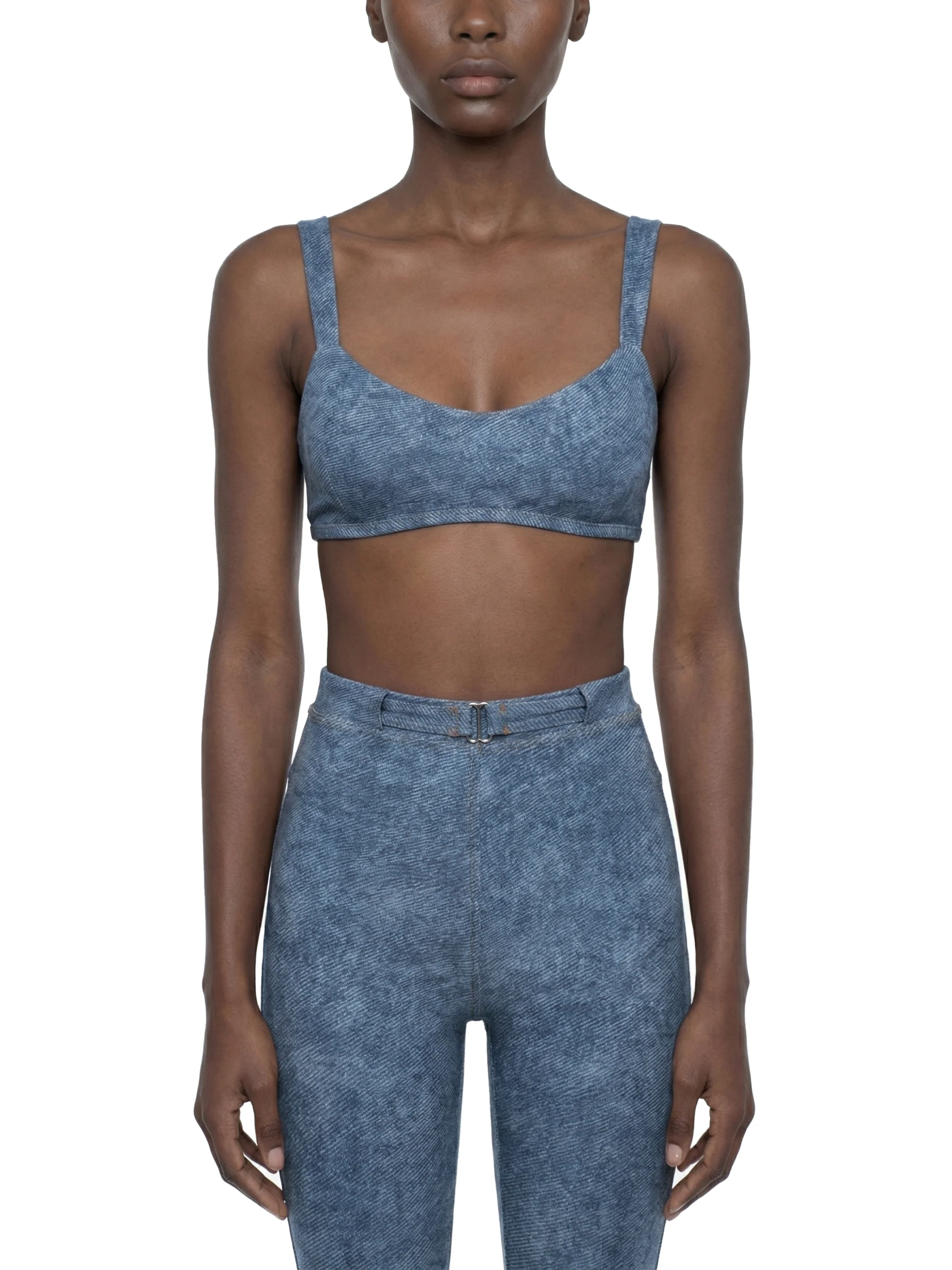 ŁATWOGANG drop 04 — Damski biustonosz sportowy Faux Denim - ŁATWOGANG™ — lookbook (4/11)