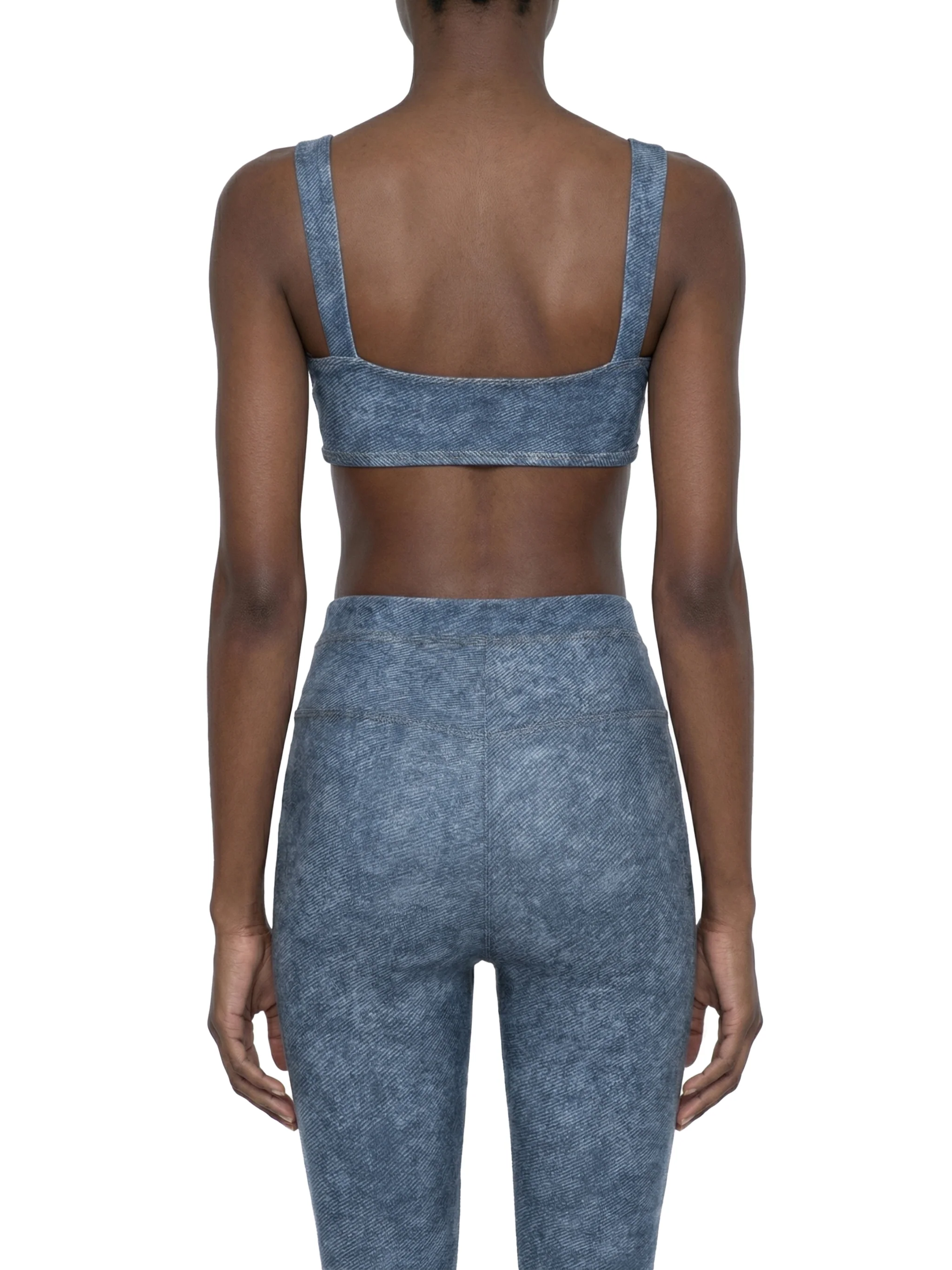 ŁATWOGANG drop 04 — Damski biustonosz sportowy Faux Denim - ŁATWOGANG™ — widok 6 (6/11)