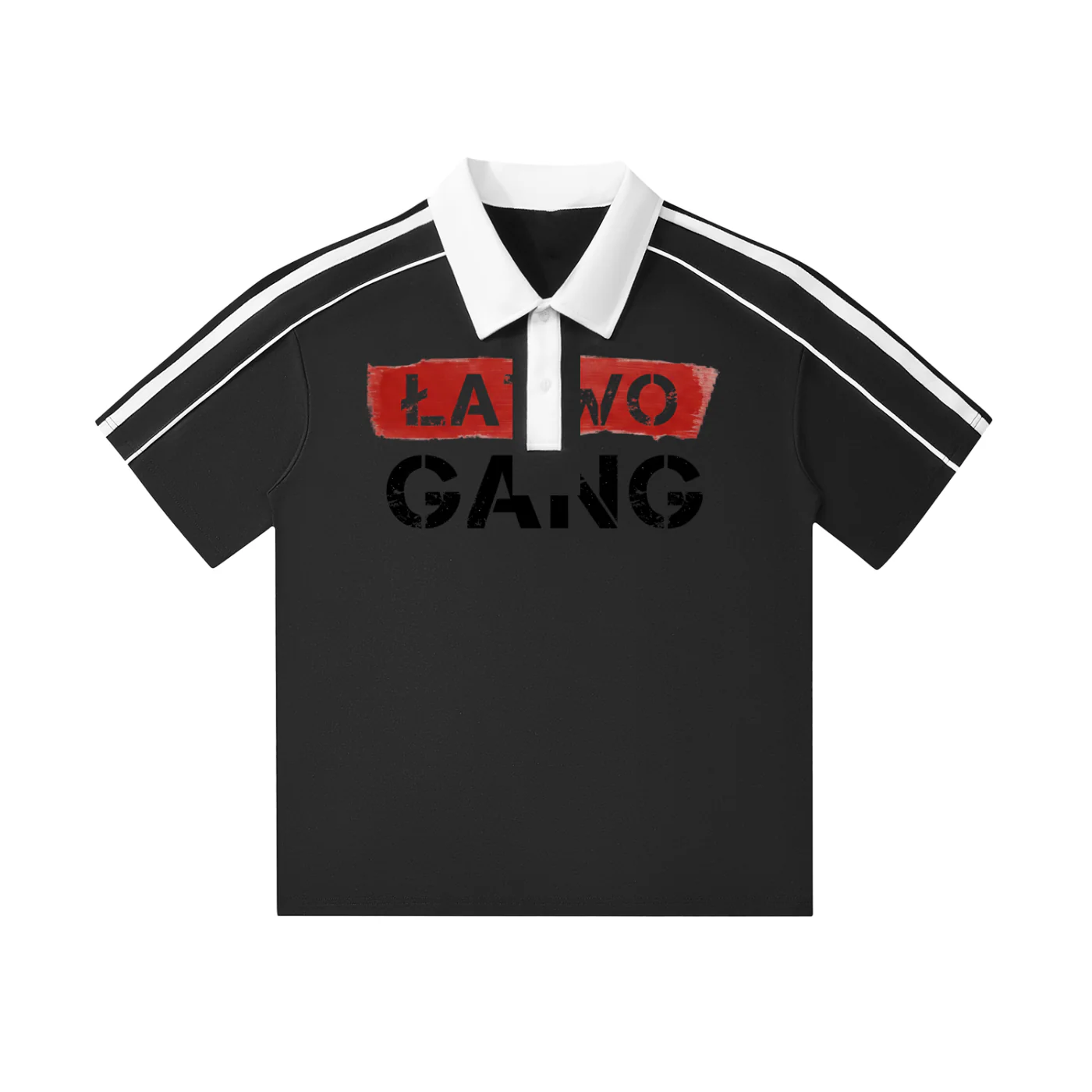 ŁATWOGANG drop 27 — Contrast Collar Polo Shirt - ŁATWOGANG™