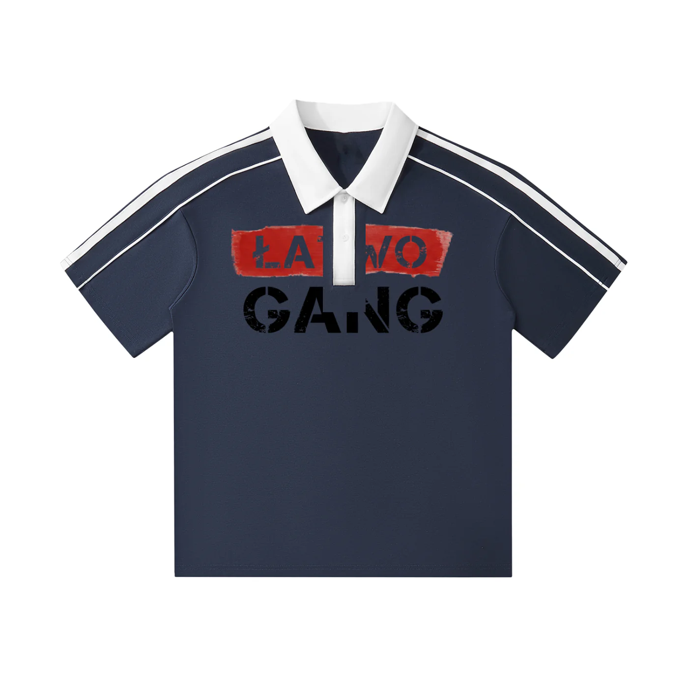 ŁATWOGANG drop 27 — Koszulka Polo z Kontrastowym Kołnierzykiem - ŁATWOGANG™ — detal (3/13)