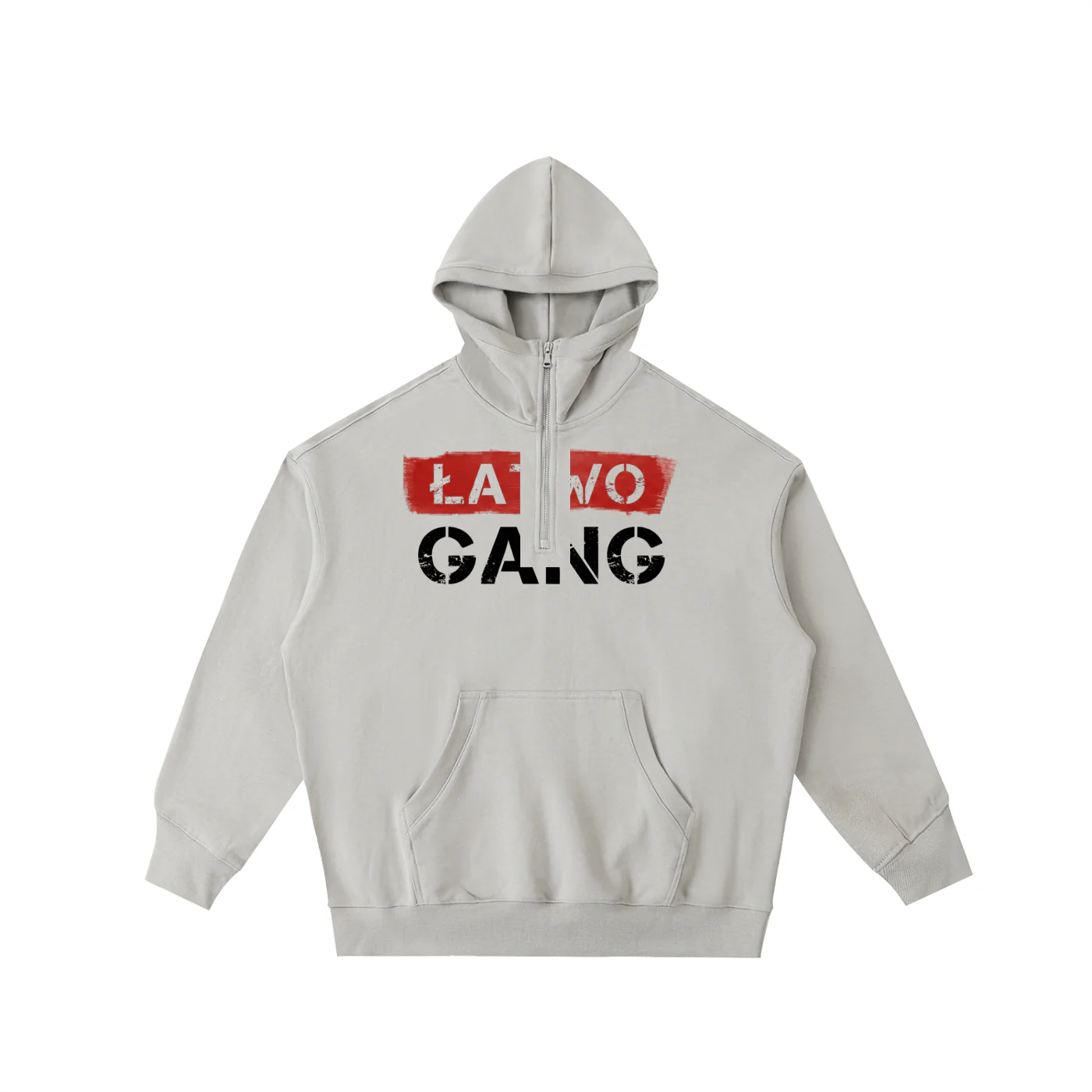 ŁATWOGANG drop 33 — Bluza z kapturem Half-Zip Fleece - ŁATWOGANG™ — detal (3/17)