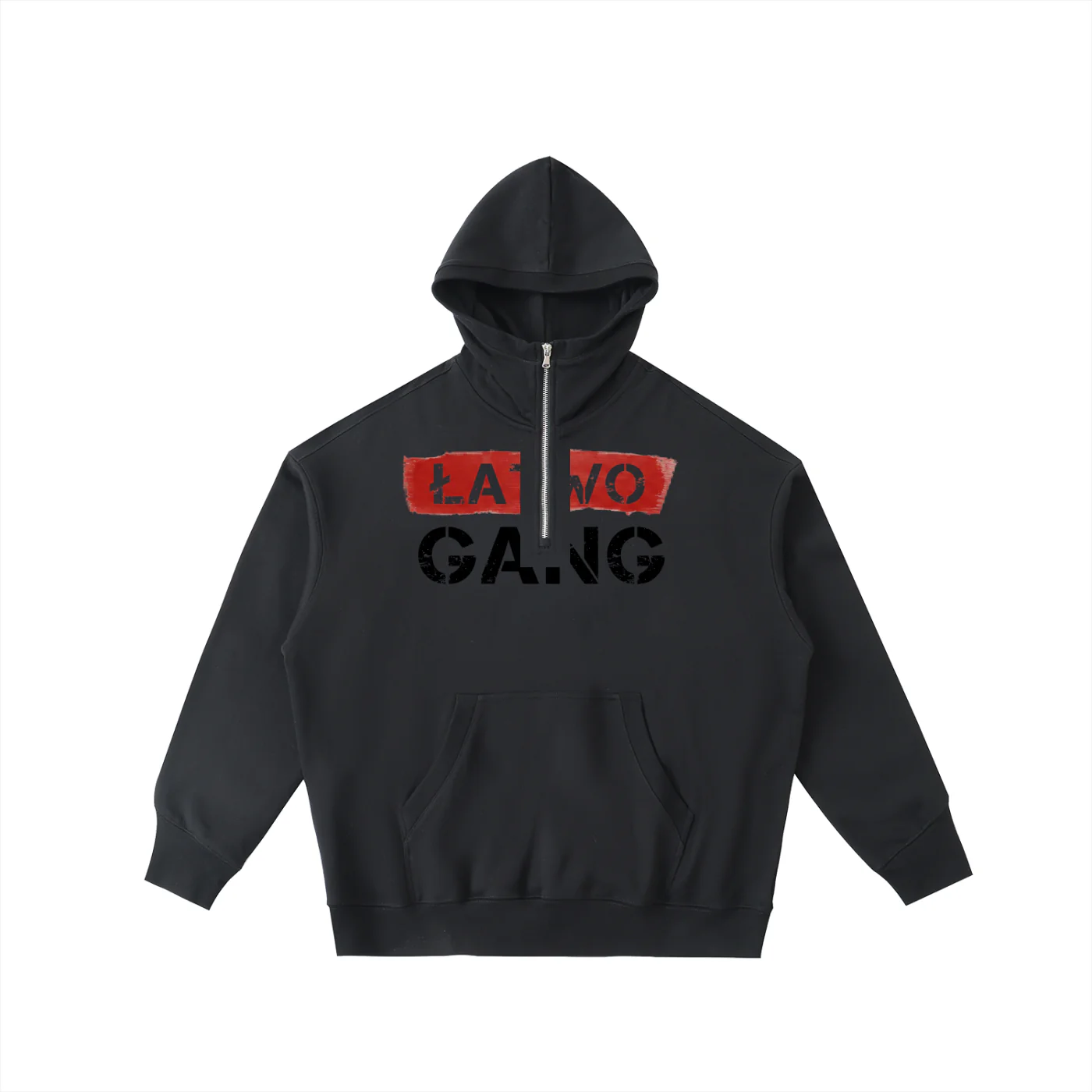 ŁATWOGANG drop 33 — Big Hood Half-Zip Fleece Hoodie