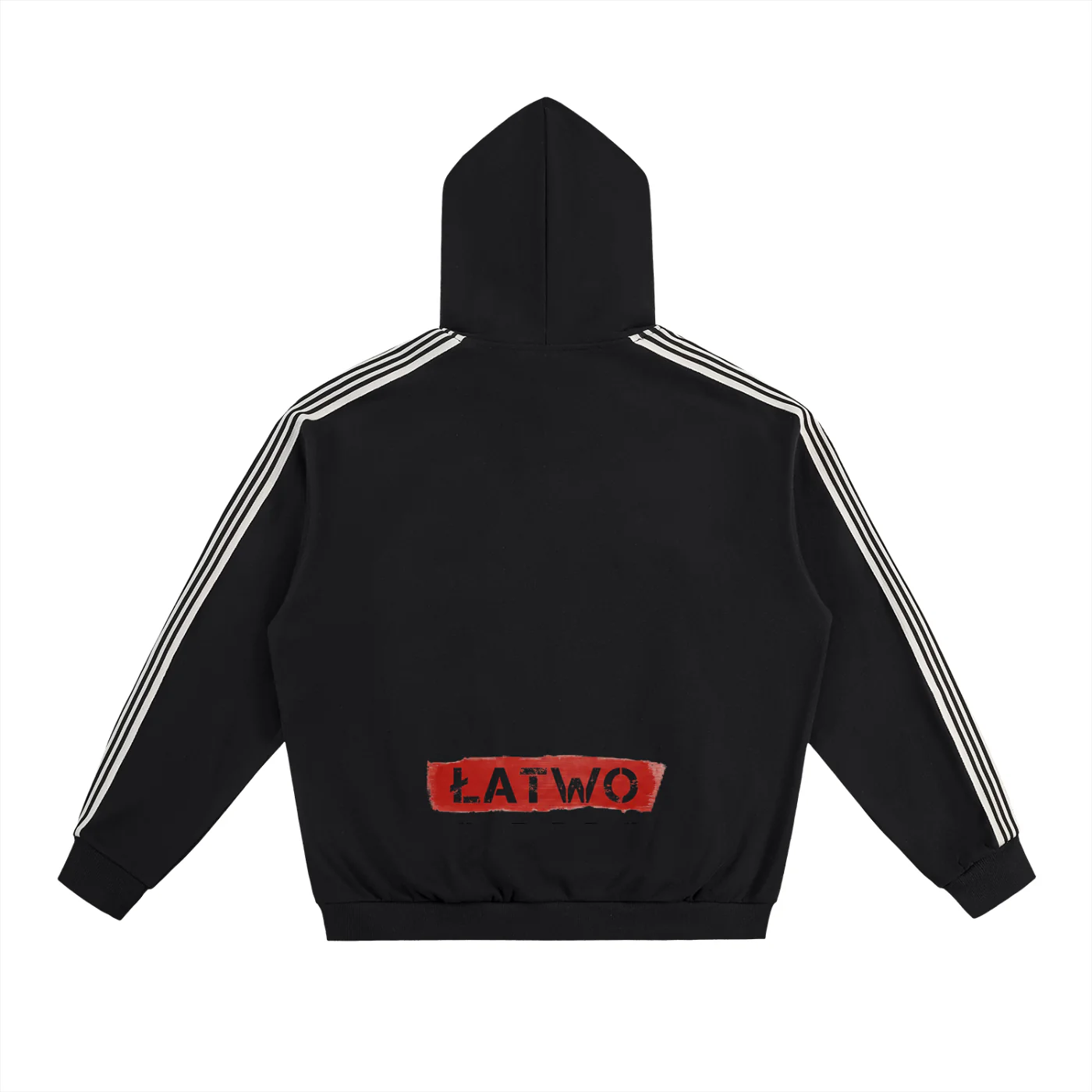 ŁATWOGANG drop 34 — Side Stripe Drop Shoulder Hoodie — detal (3/13)