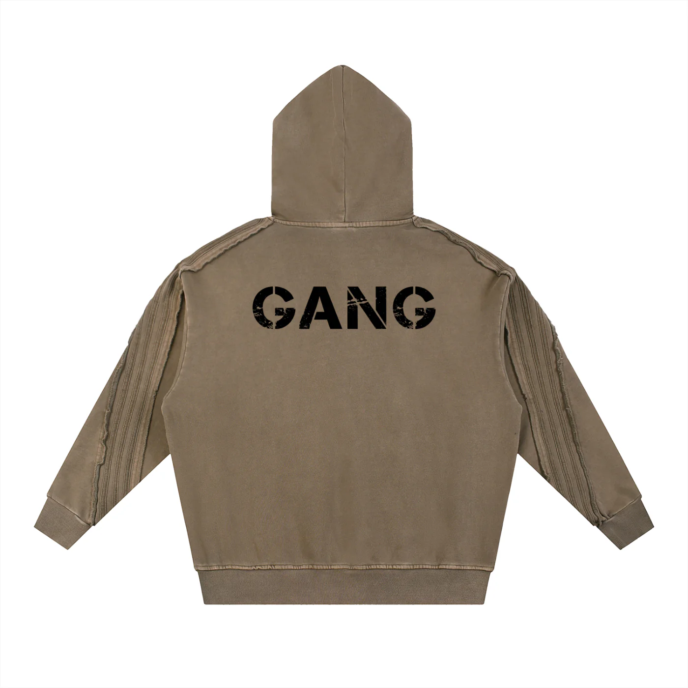 ŁATWOGANG drop 36 — Snow Washed Tape Raw Edge Hoodie