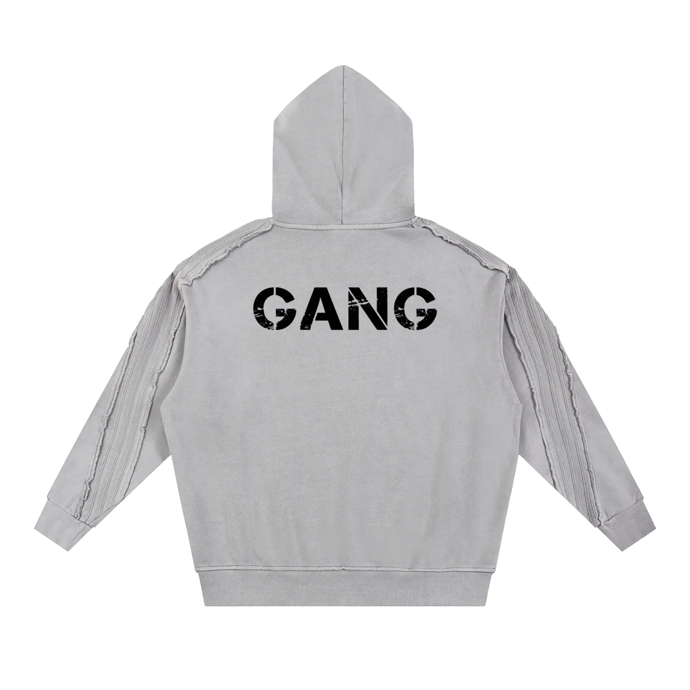 ŁATWOGANG drop 36 — Snow Washed Tape Raw Edge Hoodie — widok 8 (8/14)