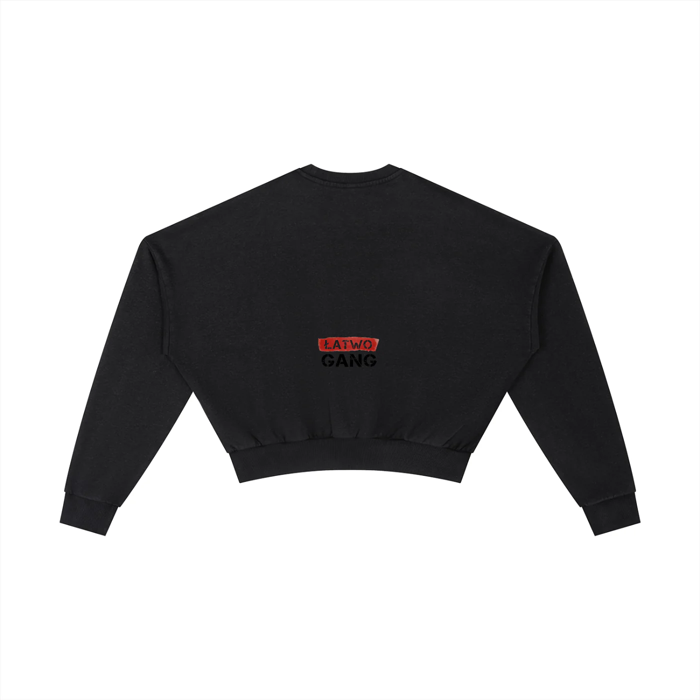 ŁATWOGANG drop 39 — Vintage Washed Cropped Sweatshirt - ŁATWOGANG™ — detal (3/13)