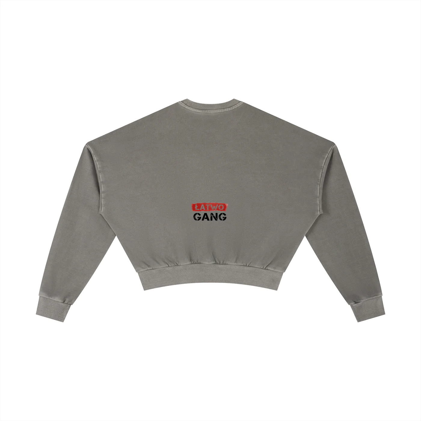 ŁATWOGANG drop 39 — Vintage Washed Cropped Sweatshirt - ŁATWOGANG™