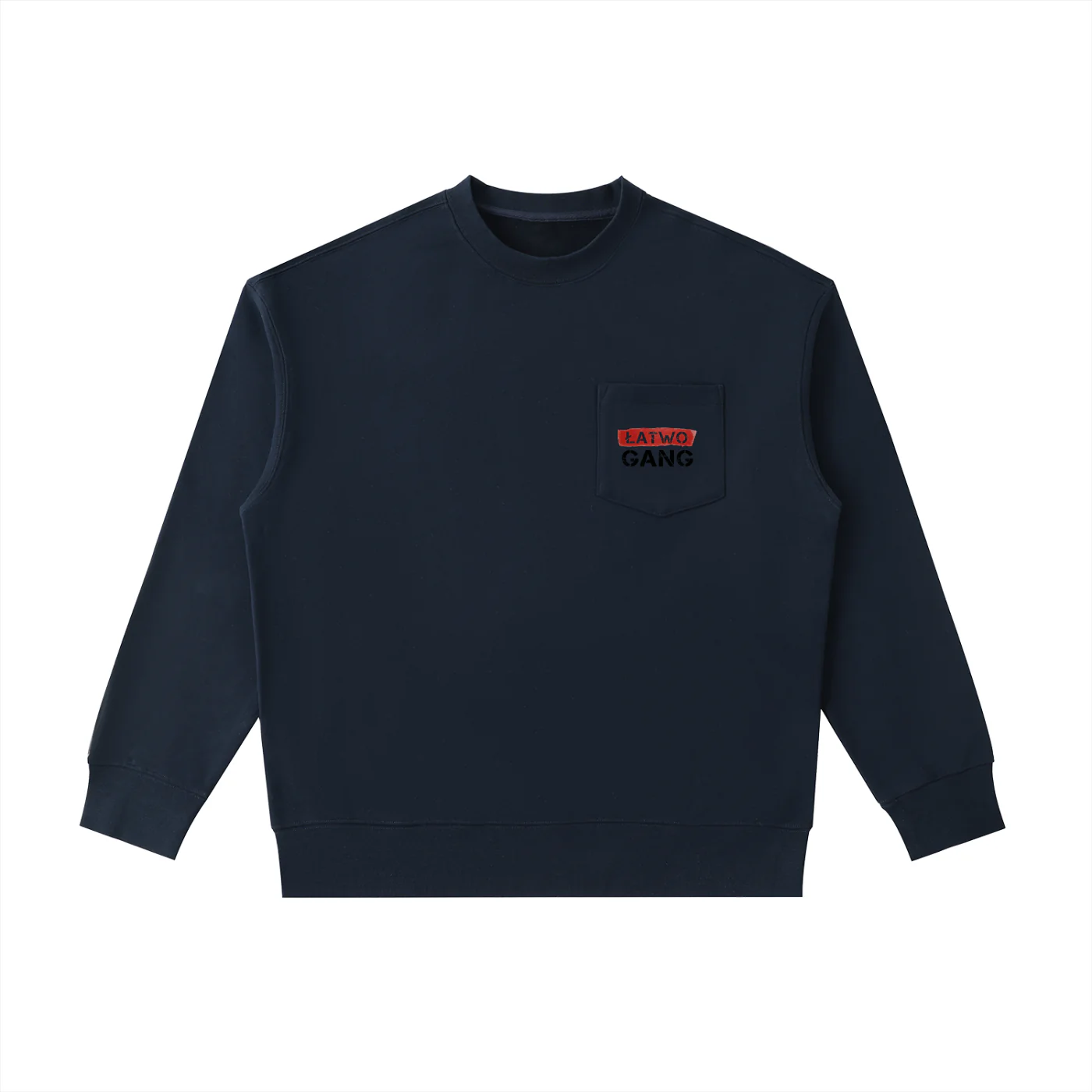 ŁATWOGANG drop 40 — Світшот Crewneck Heavyweight з кишенею - ŁATWOGANG™ — detal (3/13)