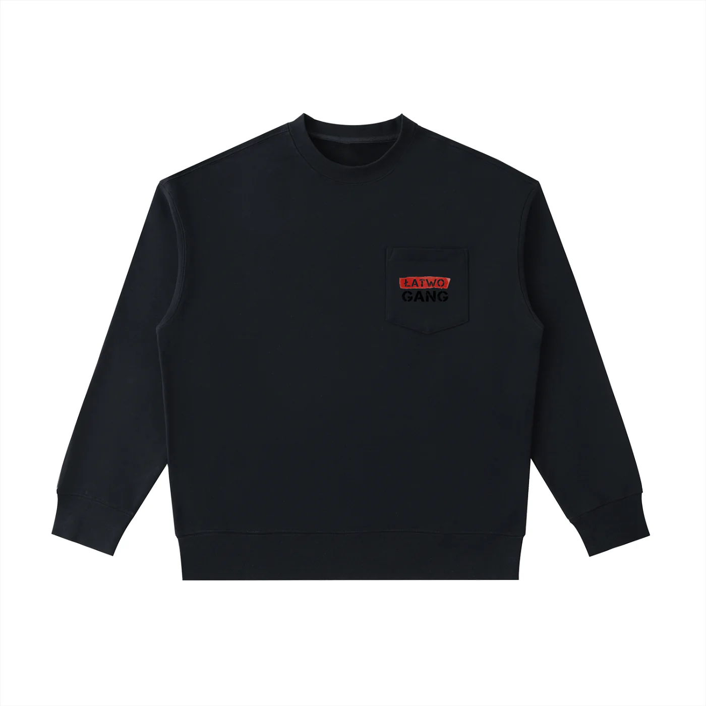 ŁATWOGANG drop 40 — Heavyweight crewneck sweatshirt with pocket - ŁATWOGANG™