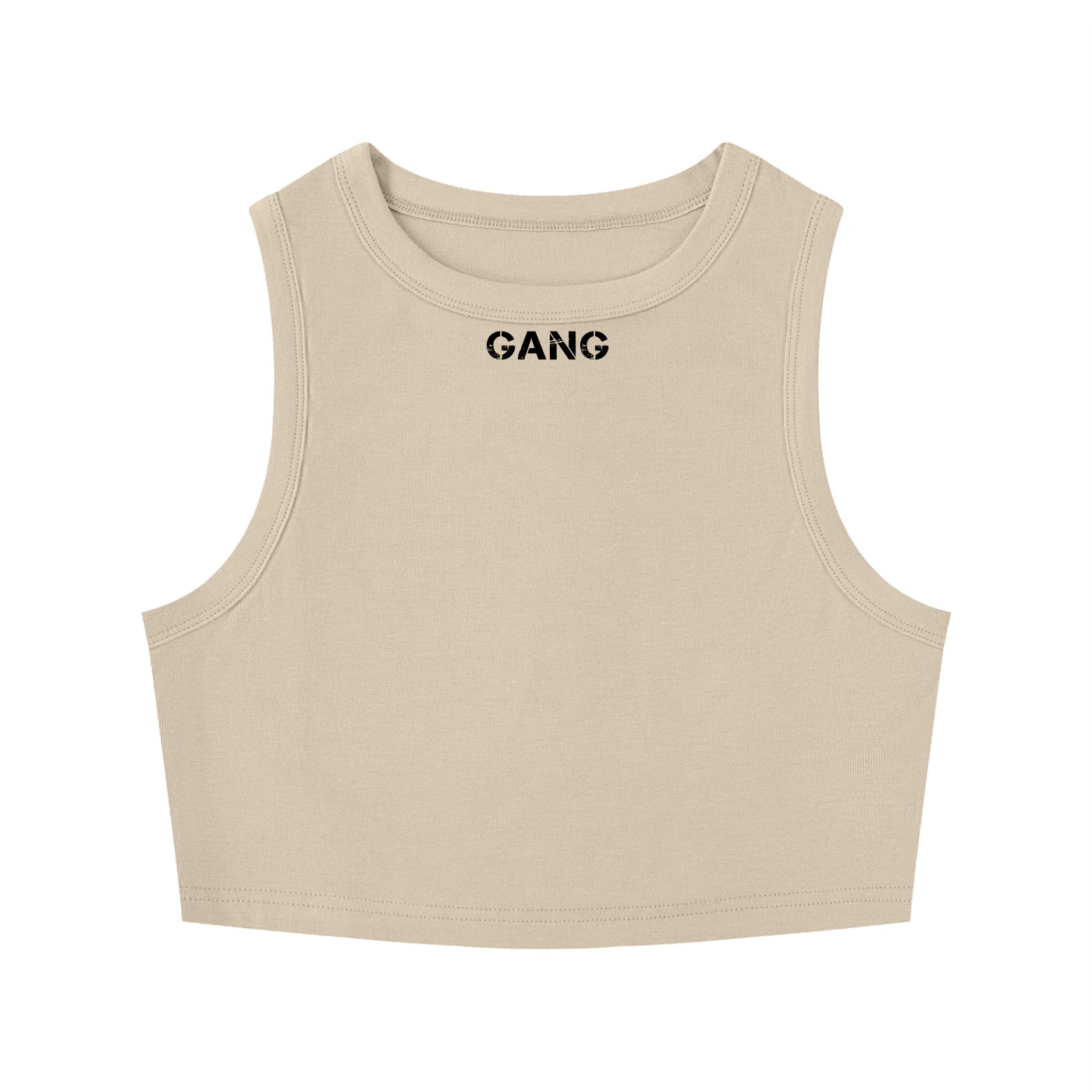 ŁATWOGANG drop 43 — Women's Tight Crewneck Crop Tank Top - ŁATWOGANG™