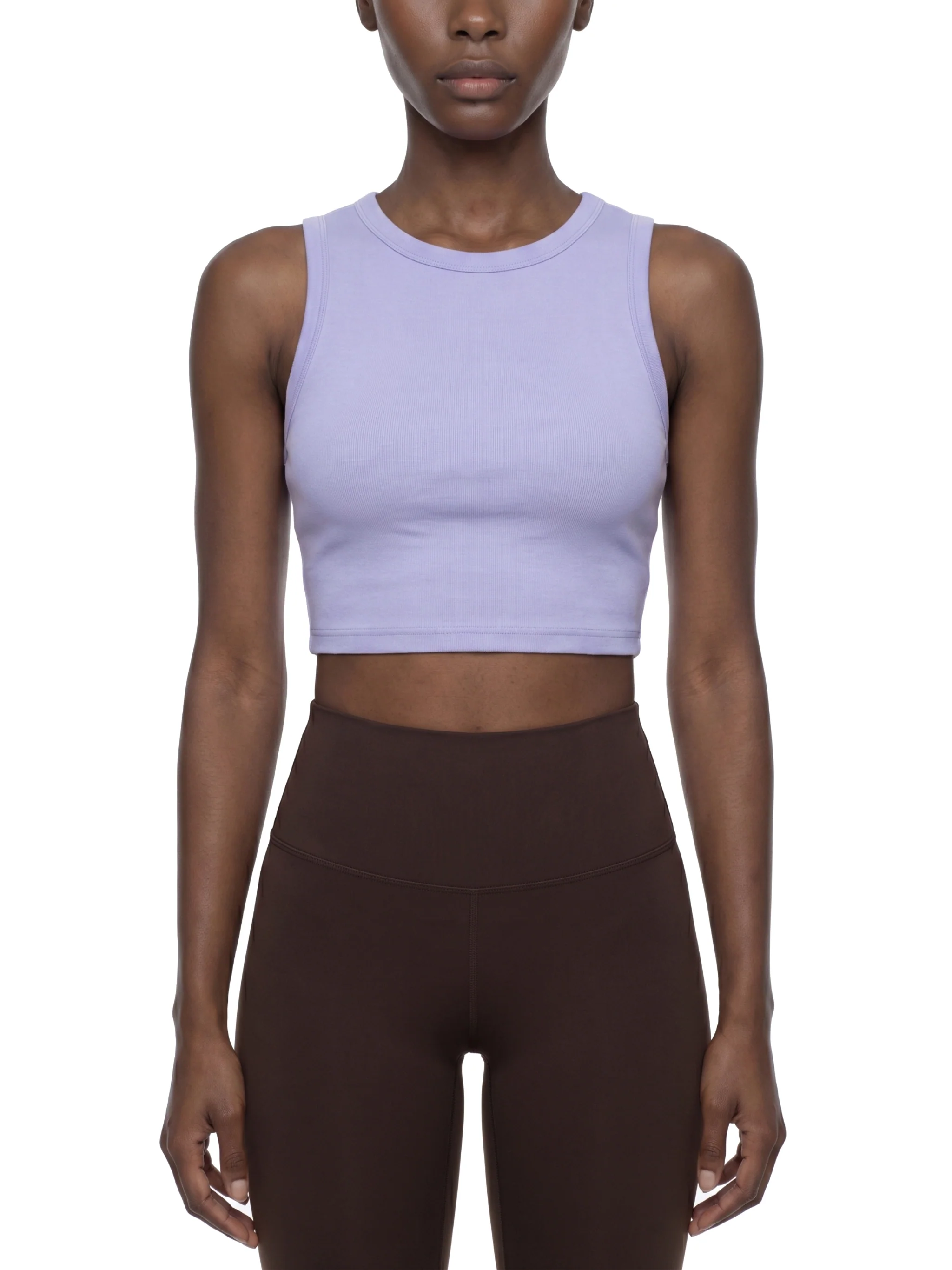 ŁATWOGANG drop 43 — Women's Tight Crewneck Crop Tank Top - ŁATWOGANG™ — widok 11 (11/20)