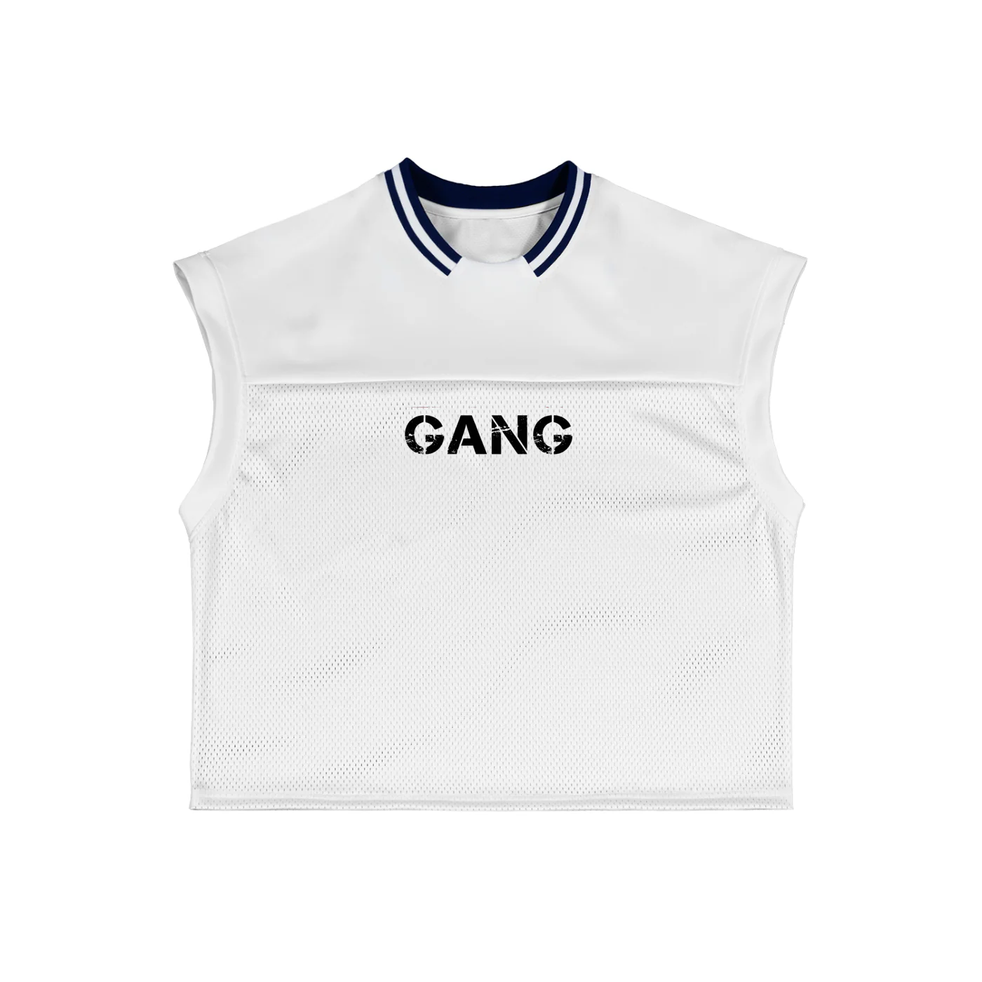 ŁATWOGANG drop 48 — Loose Mesh Sleeveless T-shirt - ŁATWOGANG™