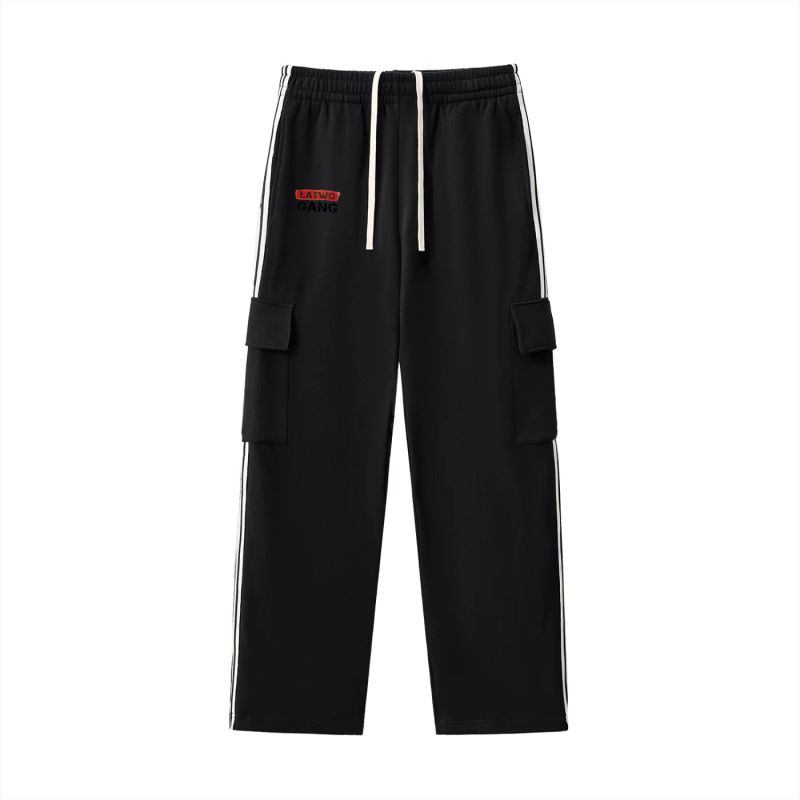 ŁATWOGANG drop 17 — Track pants with side stripes - ŁATWOGANG™ — przód (1/5)