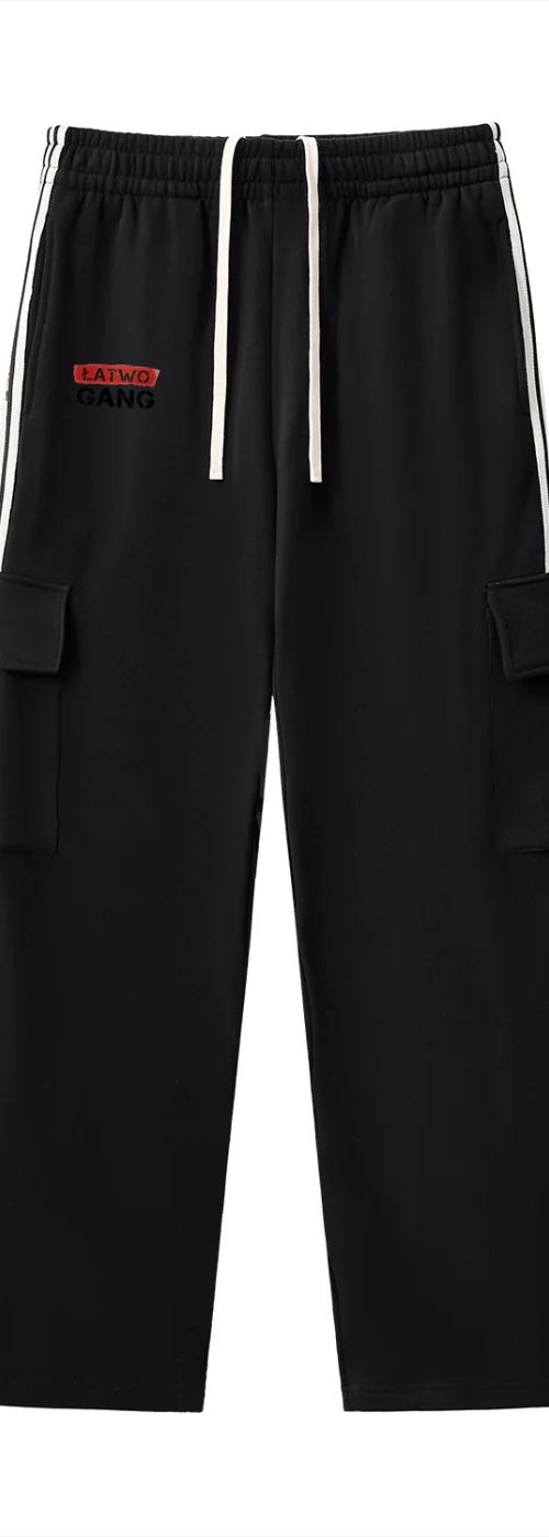 ŁATWOGANG drop 17 — Spodnie dresowe z paskami po bokach - ŁATWOGANG™