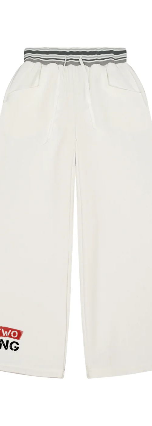 ŁATWOGANG drop 13 — Spodnie dresowe z paskiem Wide Leg - ŁATWOGANG™