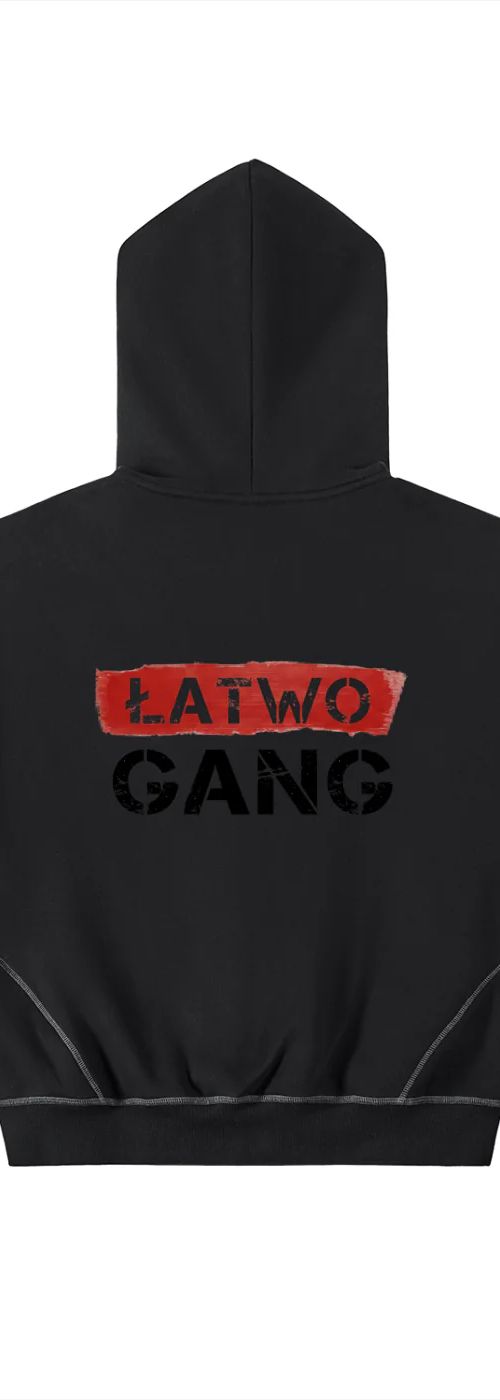 ŁATWOGANG drop 07 — Bluza Boxy Contrast Stitch - ŁATWOGANG™