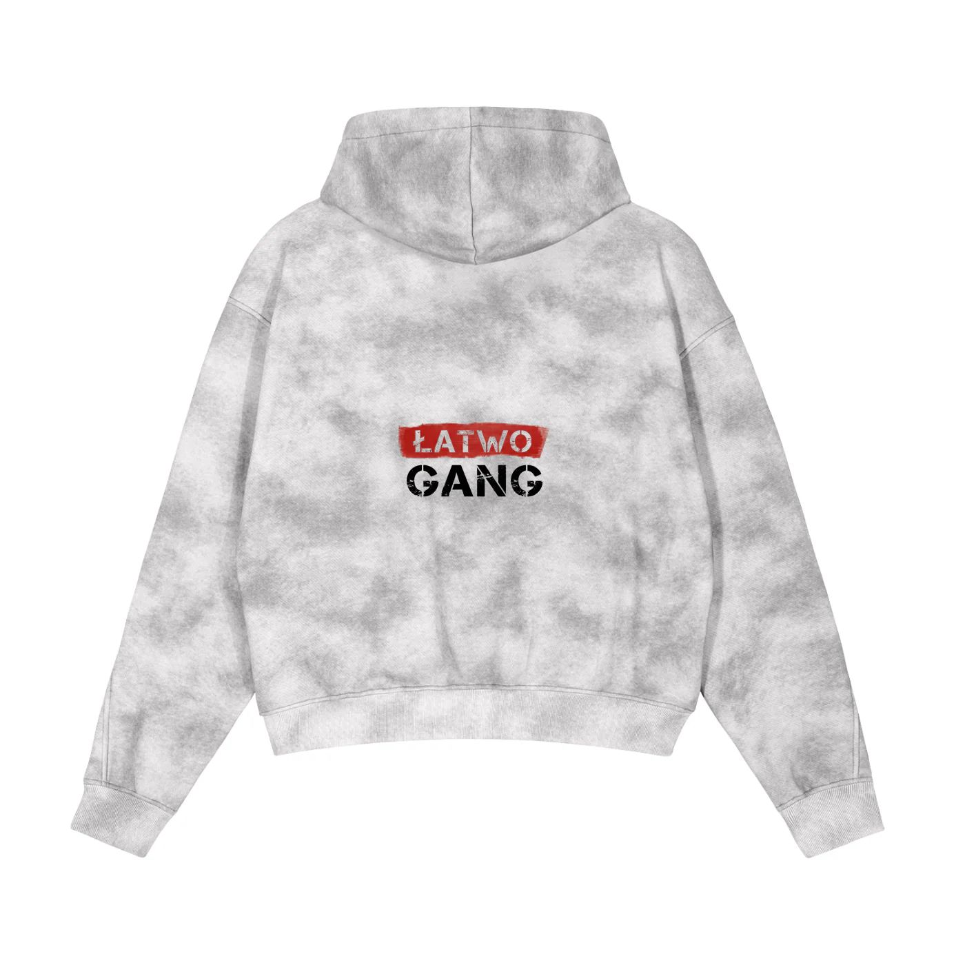 ŁATWOGANG drop 06 — Bluza rozpinana Dirty Washed - ŁATWOGANG™ — przód (1/13)