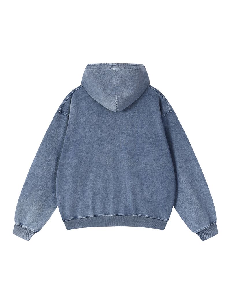 ŁATWOGANG drop 05 — Bluza z kapturem Snow Wash Oversized Zip-Up - ŁATWOGANG™ — detal (3/8)
