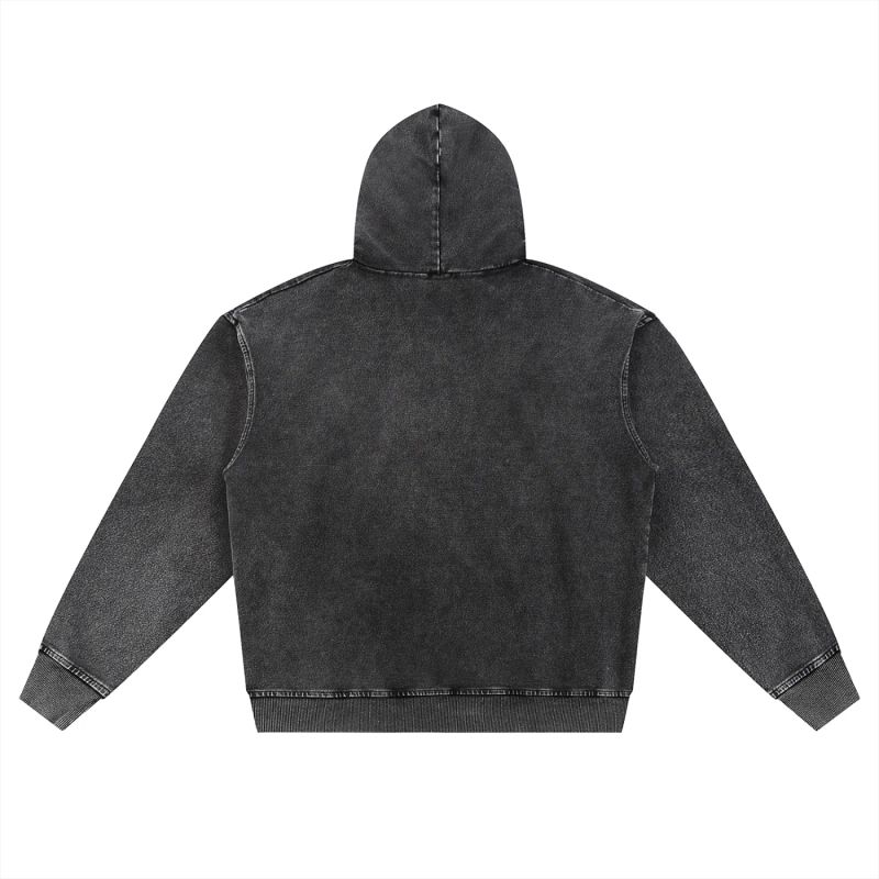 ŁATWOGANG drop 05 — Bluza z kapturem Snow Wash Oversized Zip-Up - ŁATWOGANG™ — tył (2/8)