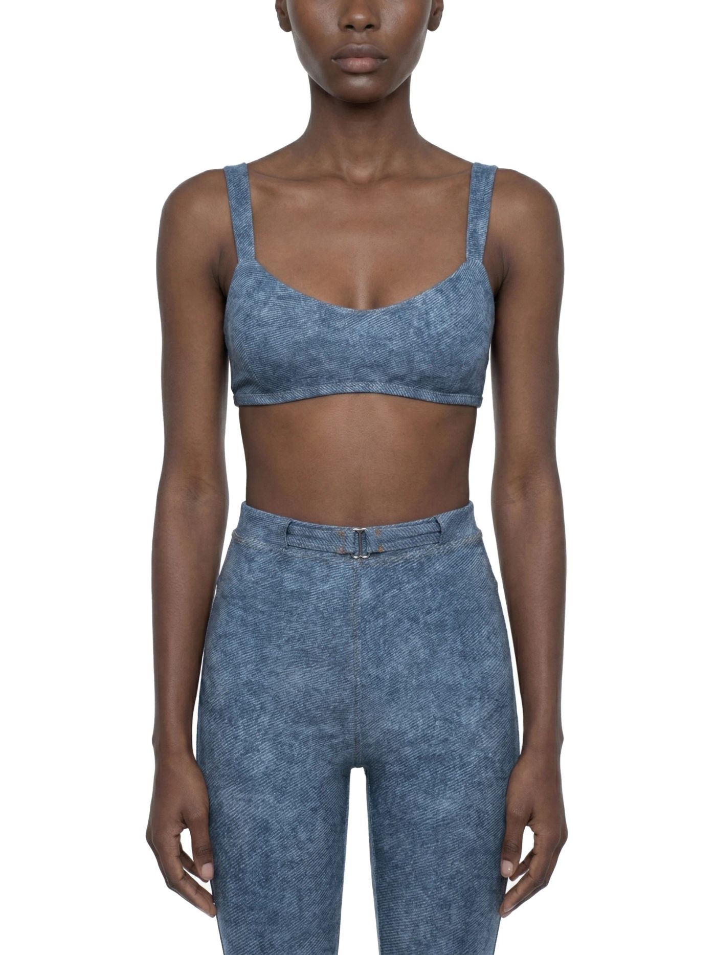 ŁATWOGANG drop 04 — Damski biustonosz sportowy Faux Denim - ŁATWOGANG™ — lookbook (4/11)