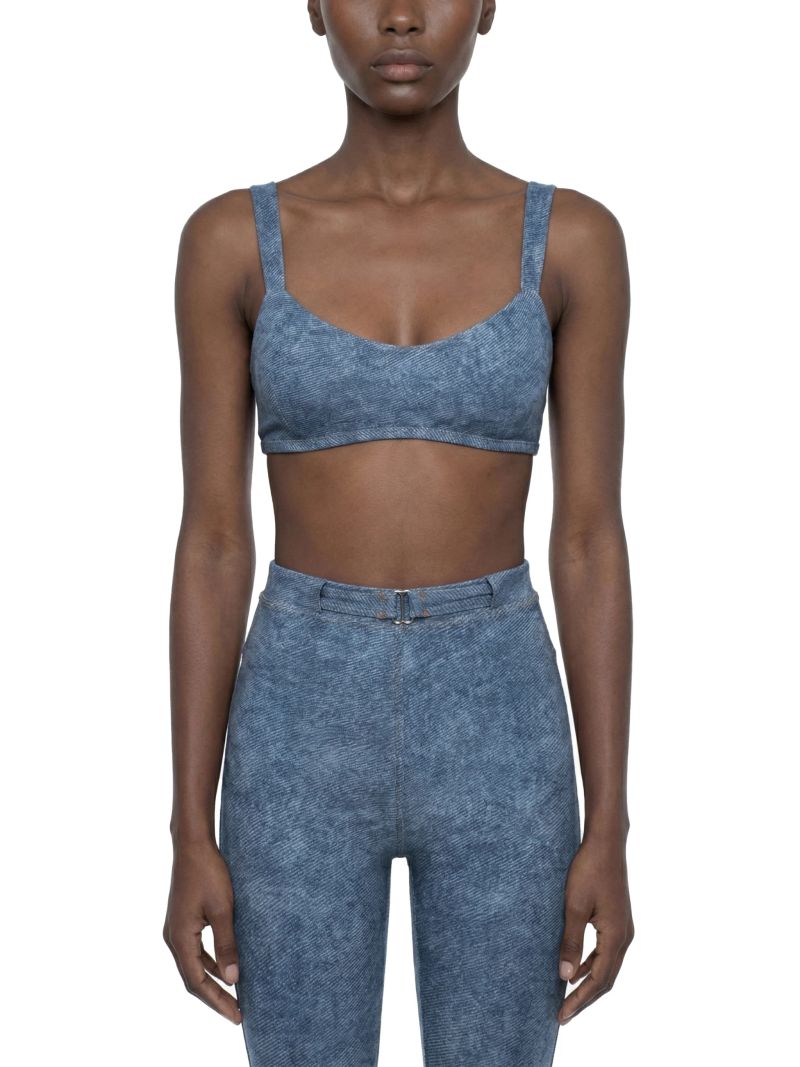 ŁATWOGANG drop 04 — Damski biustonosz sportowy Faux Denim - ŁATWOGANG™ — lookbook (4/11)