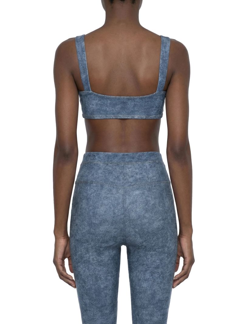 ŁATWOGANG drop 04 — Damski biustonosz sportowy Faux Denim - ŁATWOGANG™ — widok 6 (6/11)