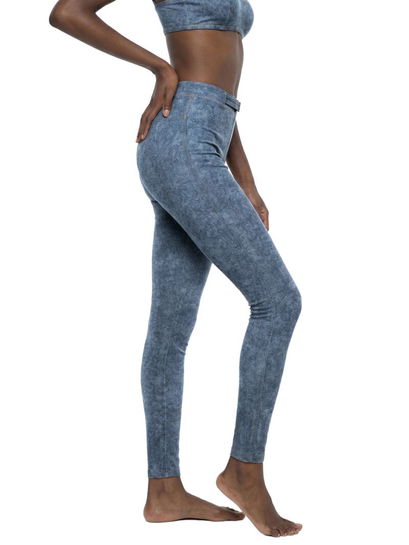 ŁATWOGANG drop 03 — Legginsy damskie Faux Denim Zip-Fly - ŁATWOGANG™ — widok 7 (7/14)