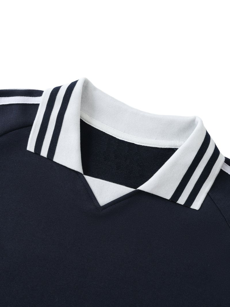 ŁATWOGANG drop 28 — Bluza z kołnierzykiem Contrast Striped - ŁATWOGANG™ — widok 9 (9/13)