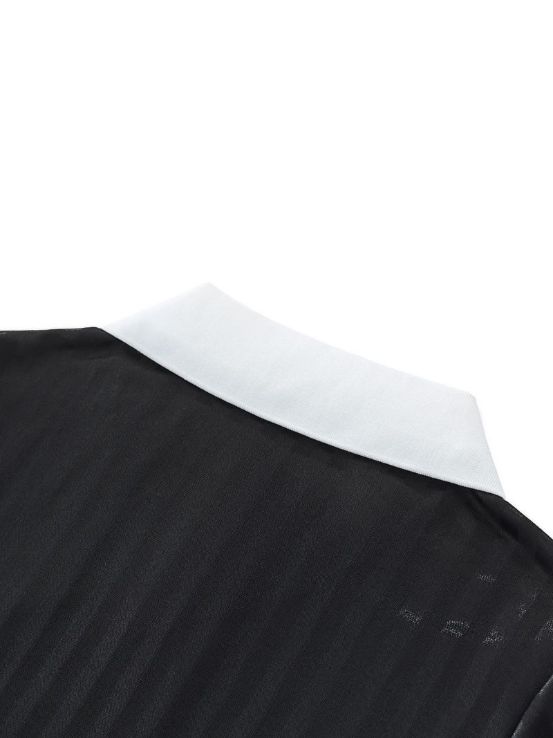 ŁATWOGANG drop 29 — Футболка вкорочена в смужку з комірцем - ŁATWOGANG™ — widok 12 (12/14)