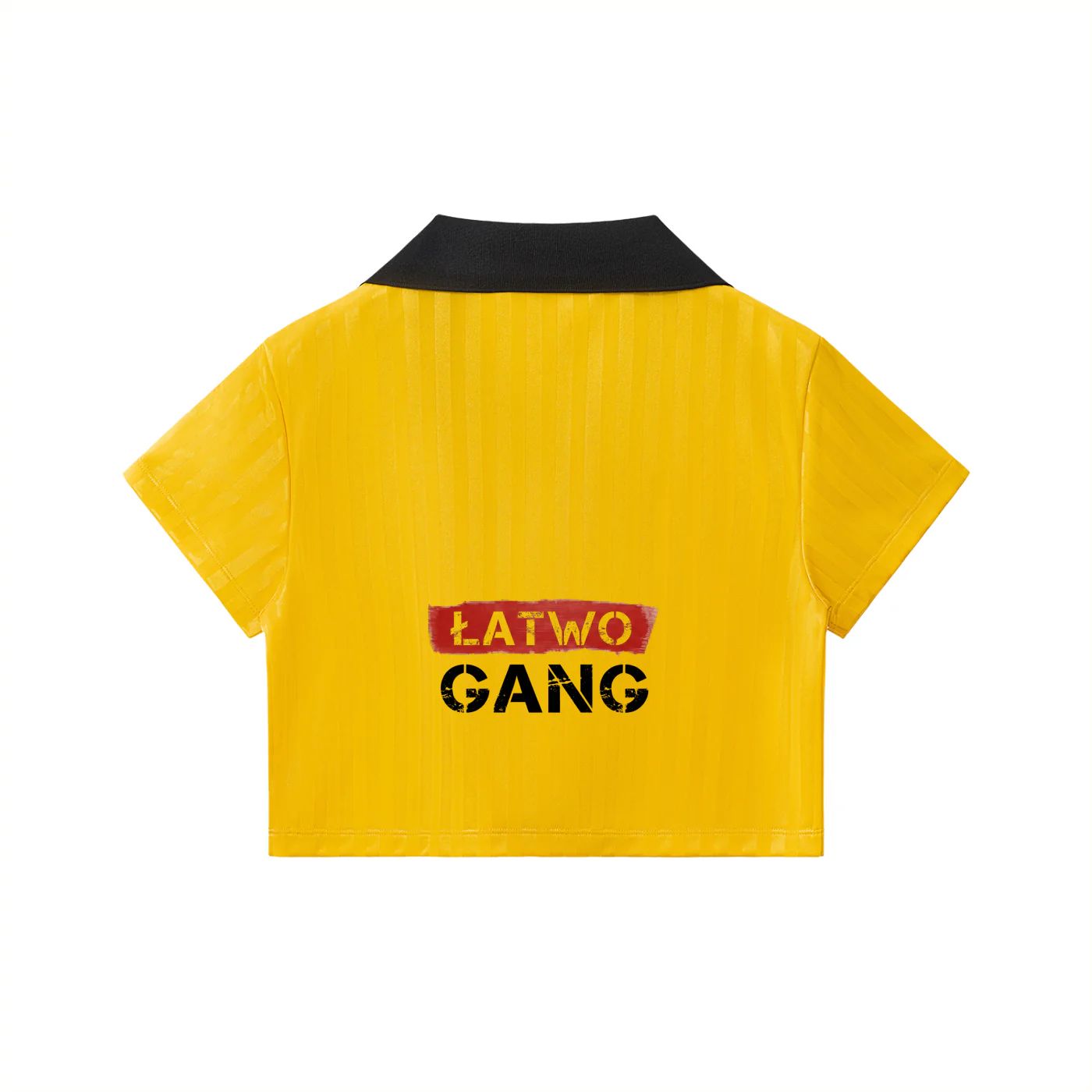 ŁATWOGANG drop 29 — Футболка вкорочена в смужку з комірцем - ŁATWOGANG™ — widok 6 (6/14)