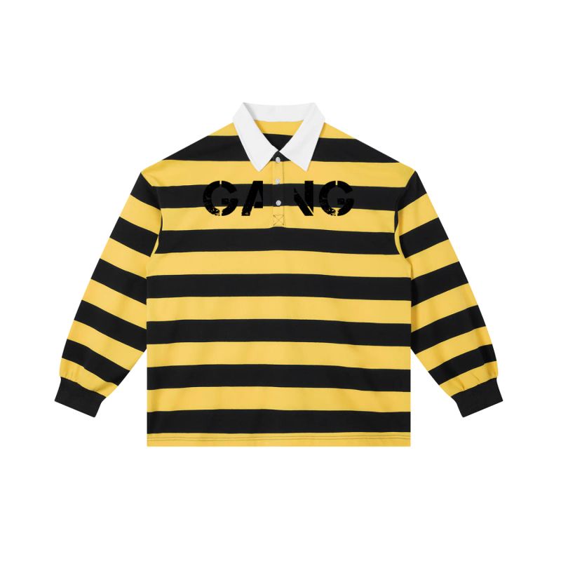 ŁATWOGANG drop 30 — Koszulka Polo Color Block Stripe - ŁATWOGANG™ — lookbook (4/14)