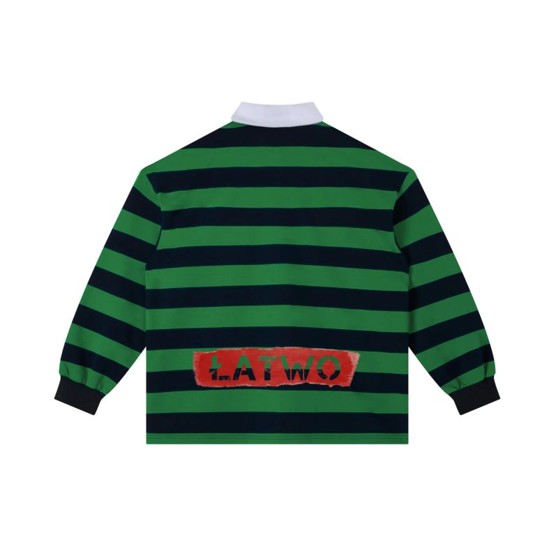 ŁATWOGANG drop 30 — Koszulka Polo Color Block Stripe - ŁATWOGANG™ — widok 7 (7/14)