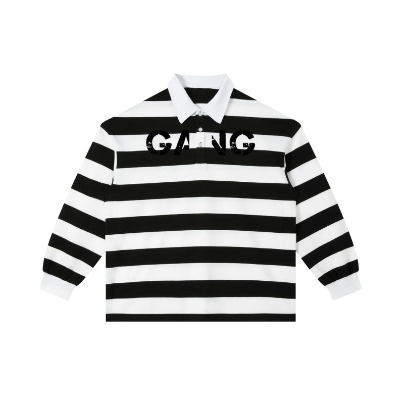 ŁATWOGANG drop 30 — Koszulka Polo Color Block Stripe - ŁATWOGANG™ — tył (2/14)