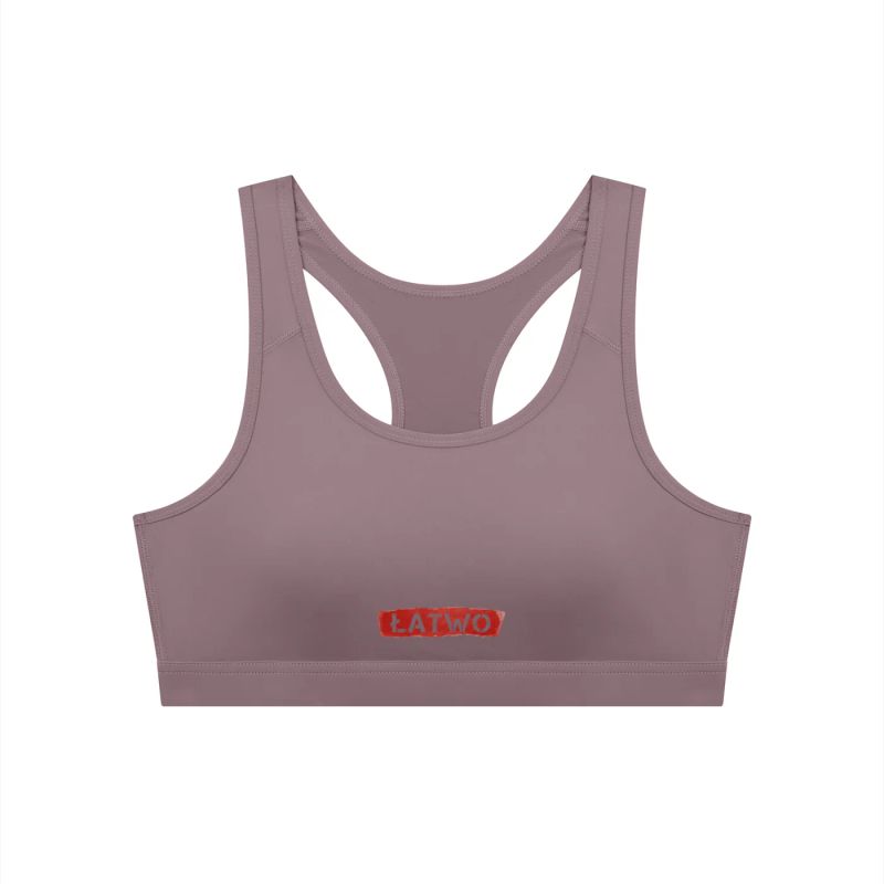 ŁATWOGANG drop 32 — Damski top sportowy Cropped - ŁATWOGANG™ — szczegół (5/26)