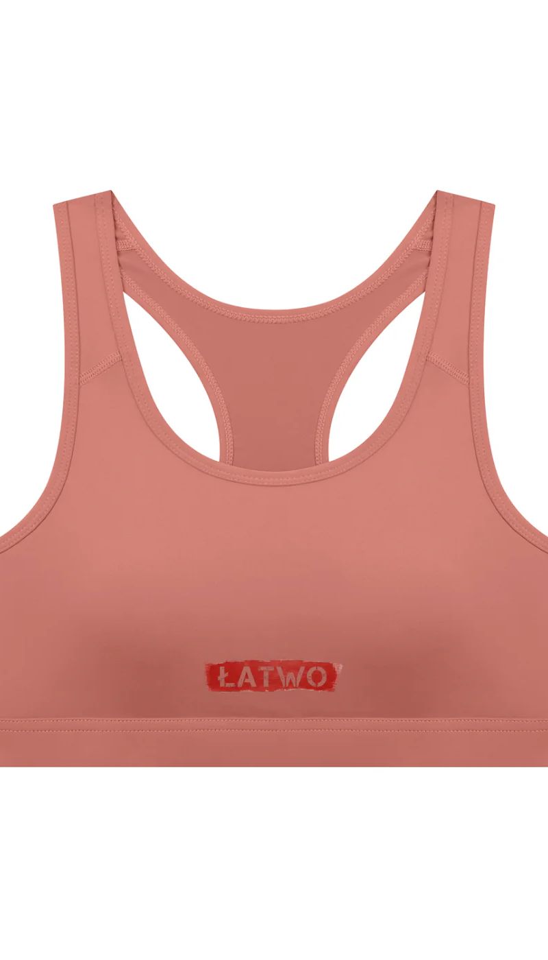 ŁATWOGANG drop 32 — Damski top sportowy Cropped - ŁATWOGANG™ — przód (1/26)