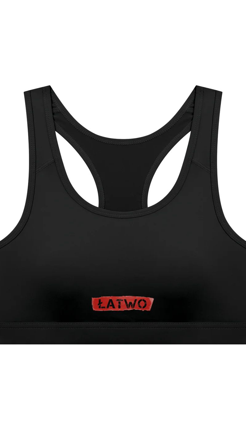 ŁATWOGANG drop 32 — Damski top sportowy Cropped - ŁATWOGANG™ — tył (2/26)