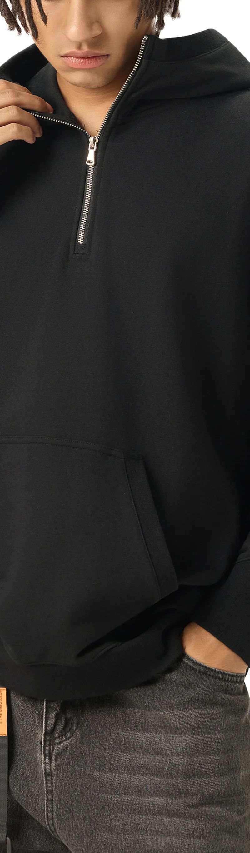 ŁATWOGANG drop 33 — Bluza z kapturem Half-Zip Fleece - ŁATWOGANG™ — widok 9 (9/17)