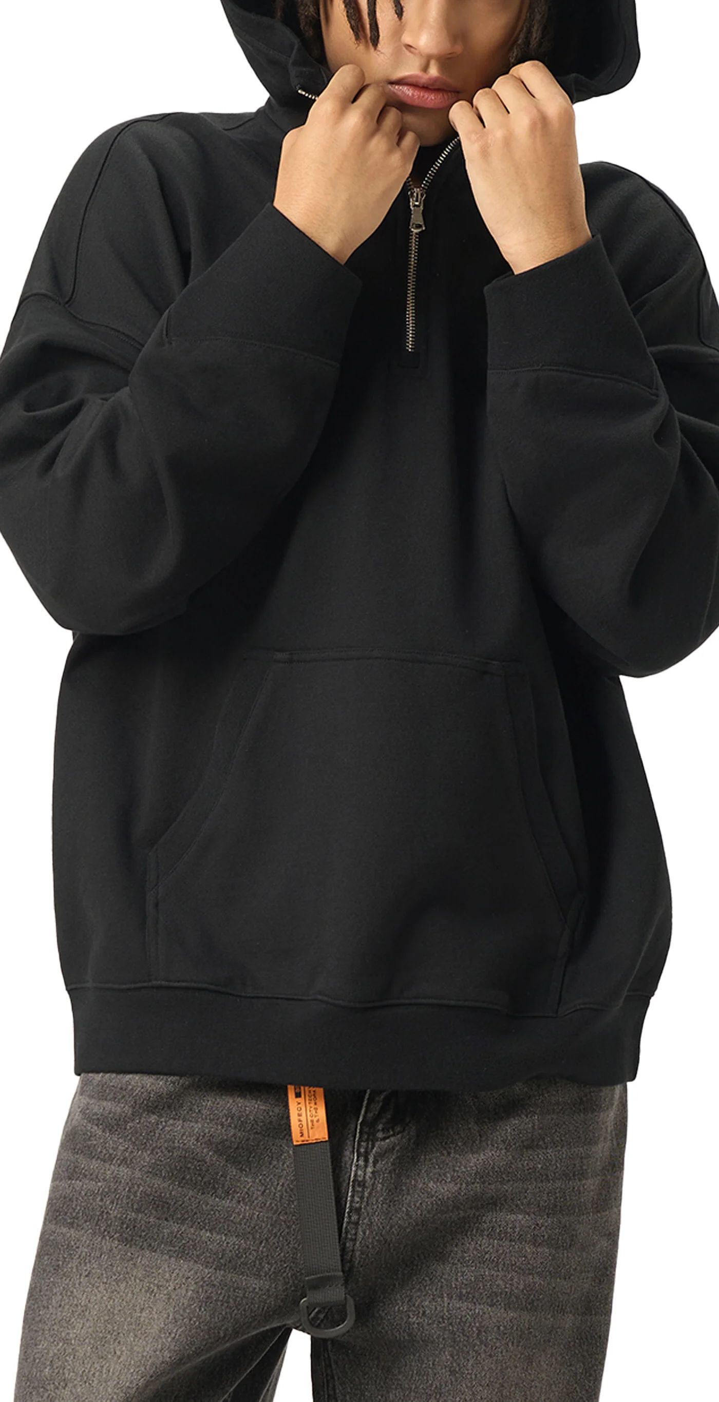 ŁATWOGANG drop 33 — Bluza z kapturem Half-Zip Fleece - ŁATWOGANG™ — widok 10 (10/17)