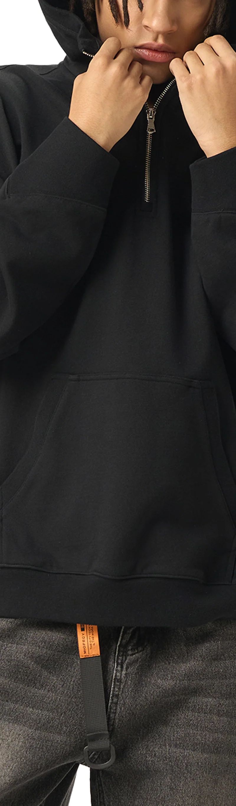 ŁATWOGANG drop 33 — Bluza z kapturem Half-Zip Fleece - ŁATWOGANG™ — widok 10 (10/17)