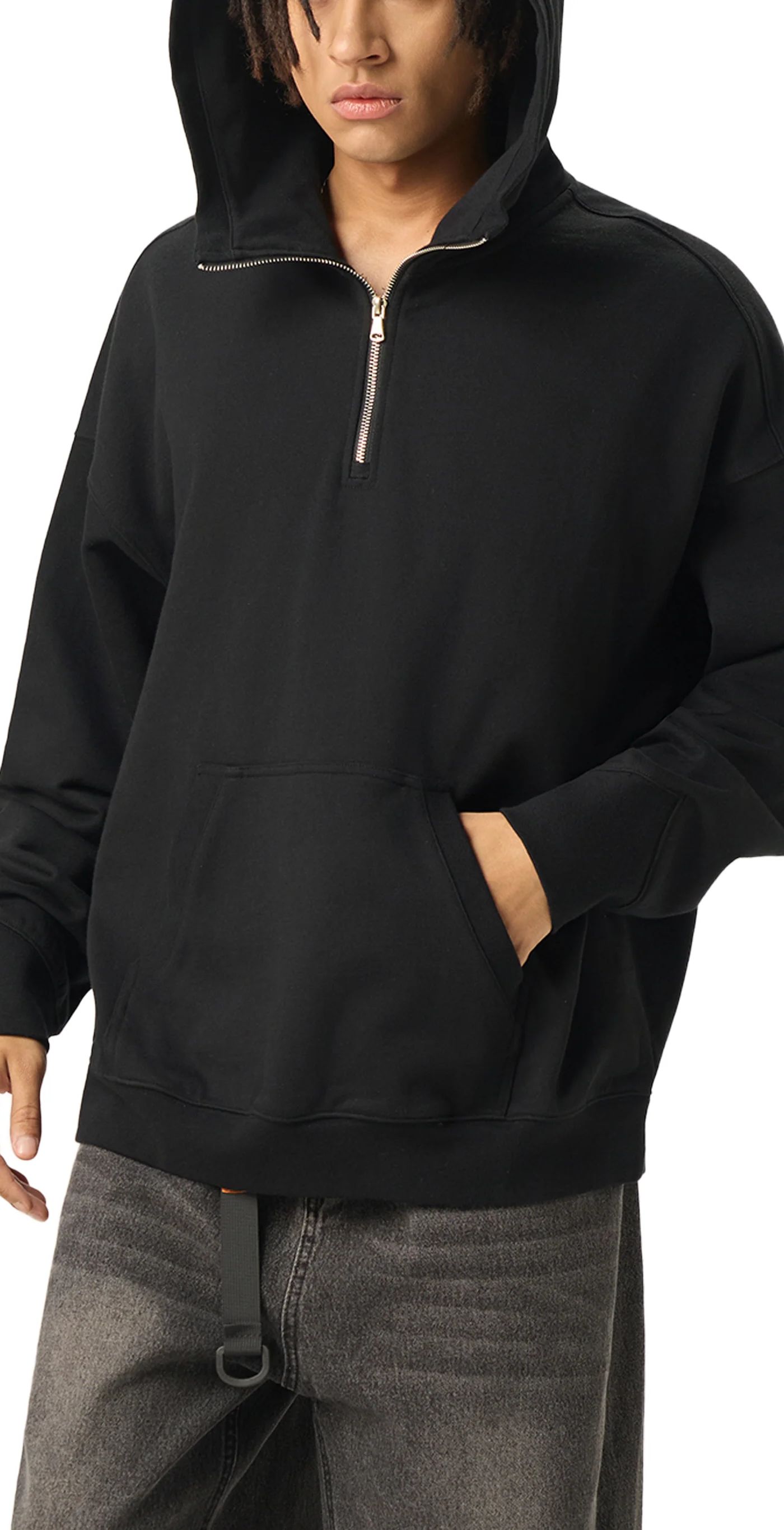 ŁATWOGANG drop 33 — Bluza z kapturem Half-Zip Fleece - ŁATWOGANG™ — widok 8 (8/17)