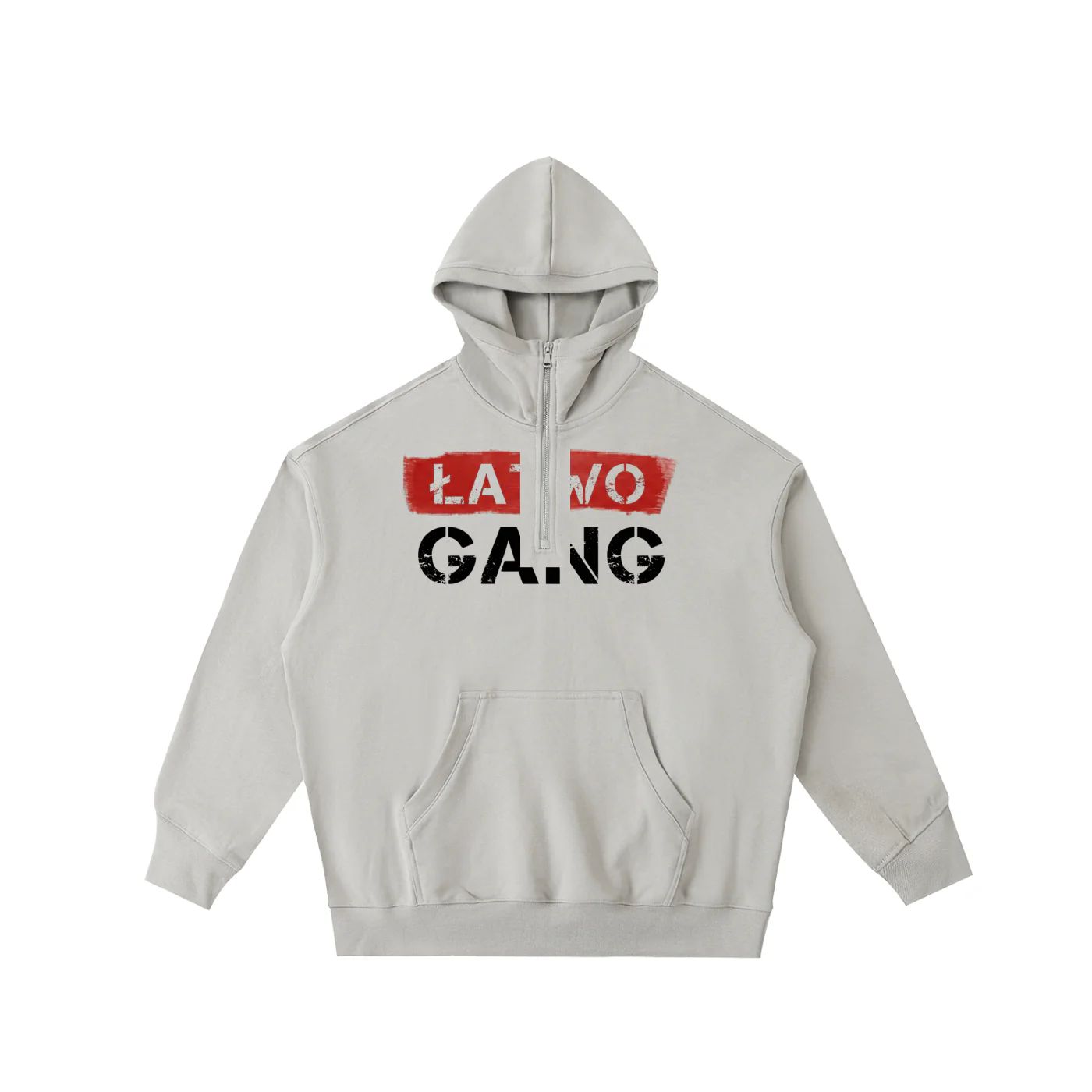 ŁATWOGANG drop 33 — Bluza z kapturem Half-Zip Fleece - ŁATWOGANG™ — detal (3/17)