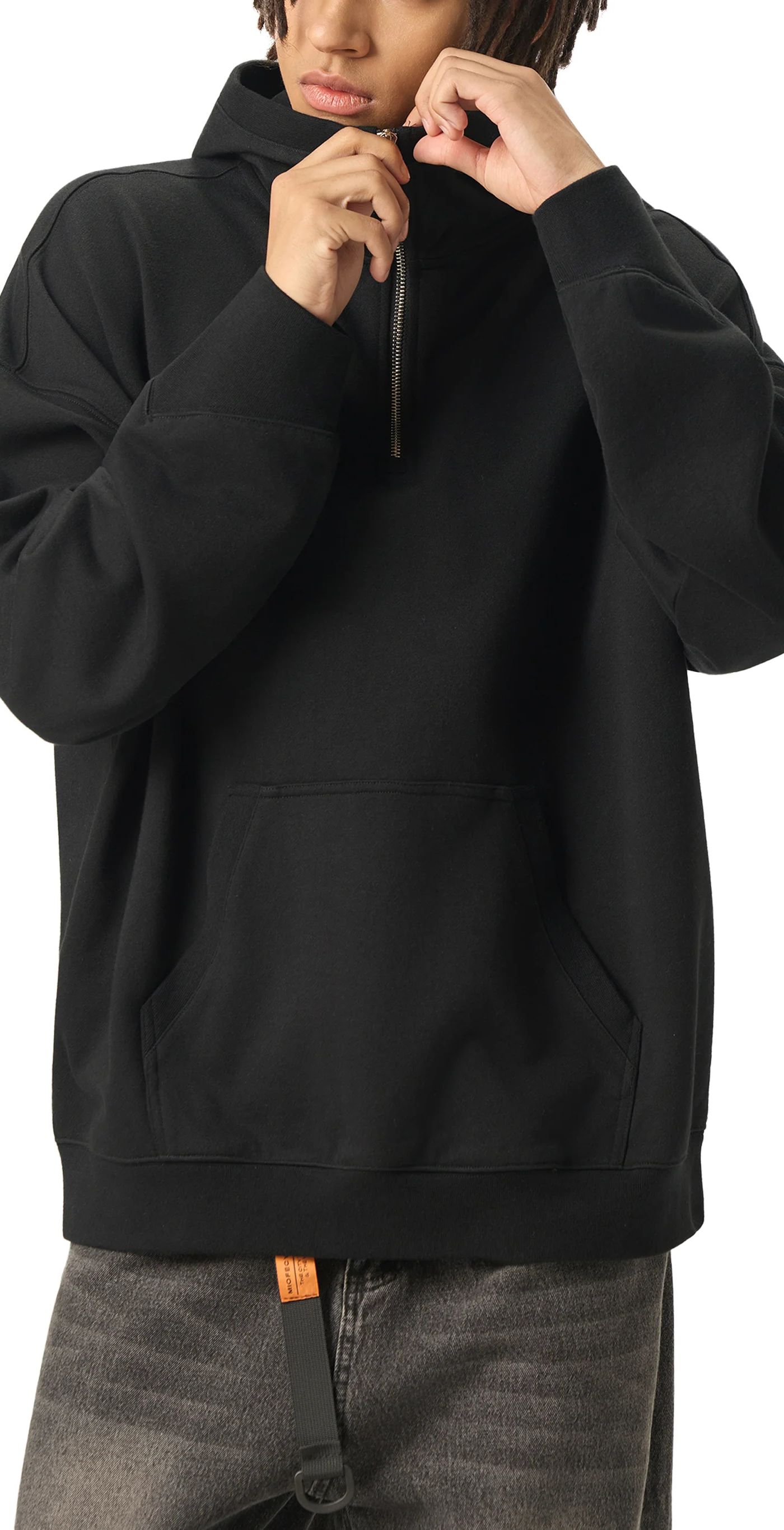 ŁATWOGANG drop 33 — Bluza z kapturem Half-Zip Fleece - ŁATWOGANG™ — widok 6 (6/17)