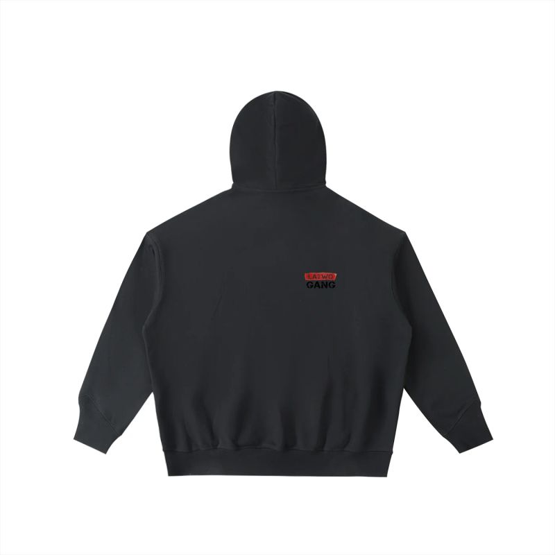 ŁATWOGANG drop 33 — Bluza z kapturem Half-Zip Fleece - ŁATWOGANG™ — tył (2/17)