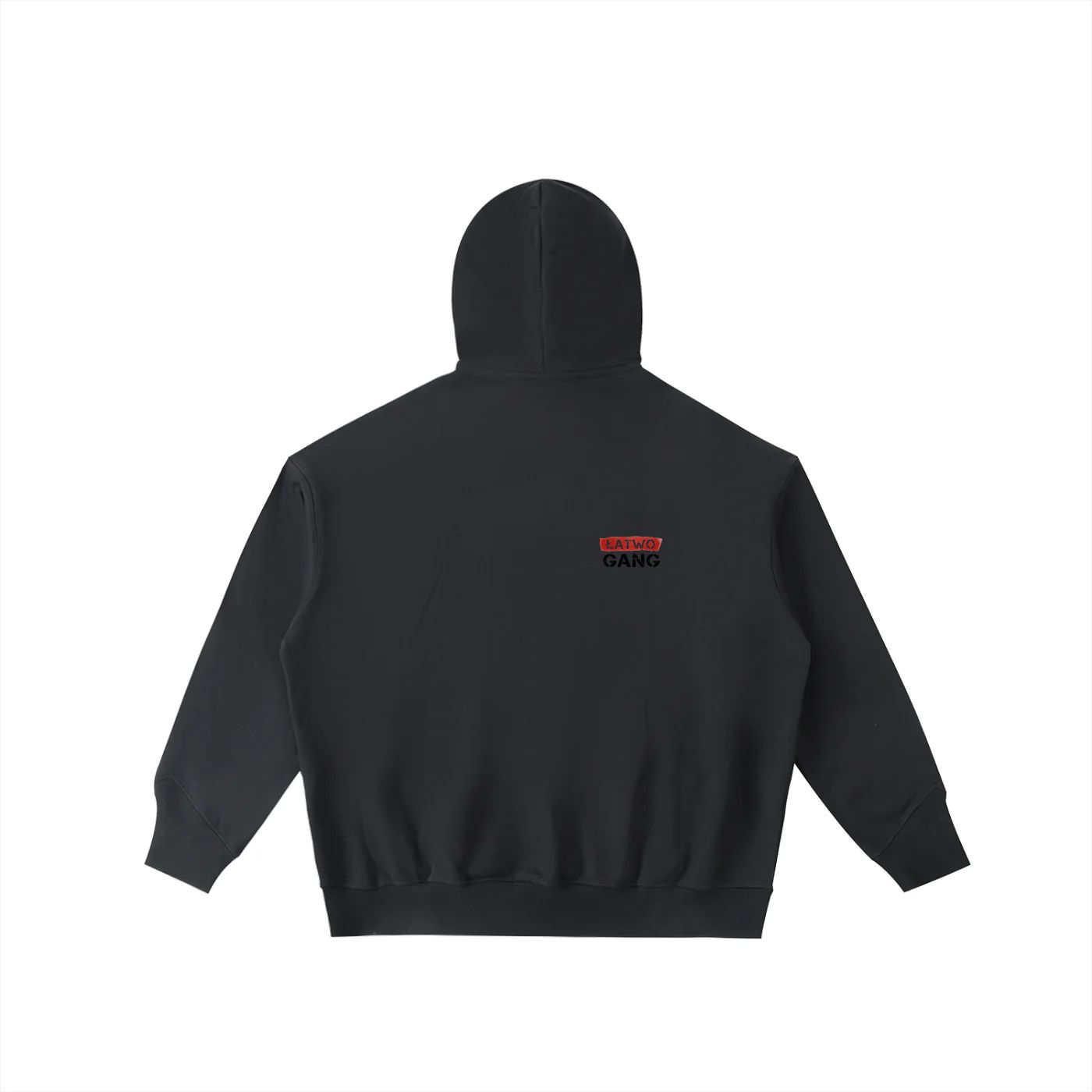 ŁATWOGANG drop 33 — Bluza z kapturem Half-Zip Fleece - ŁATWOGANG™ — tył (2/17)