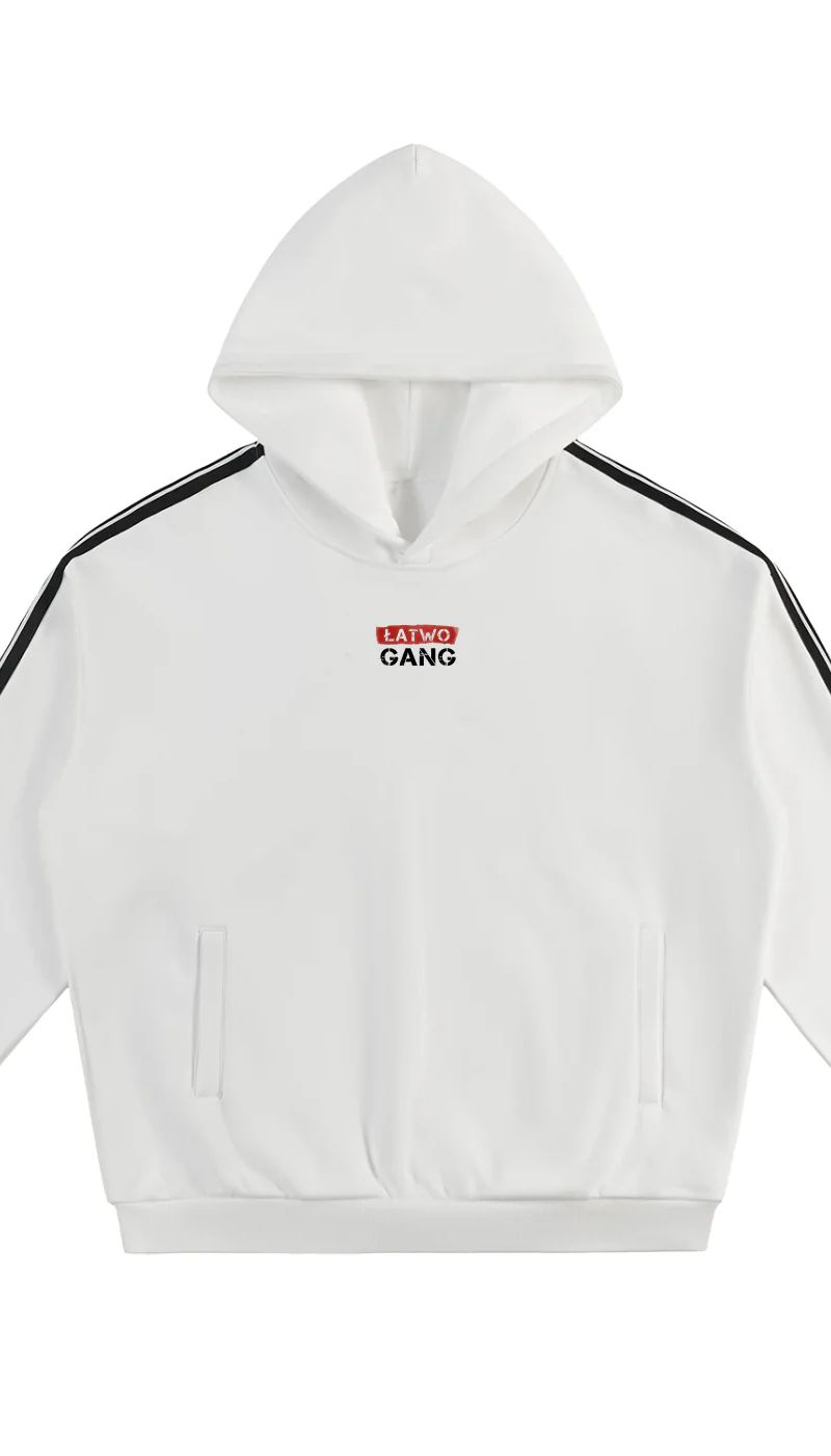 ŁATWOGANG drop 34 — Bluza z kapturem z pasami na rękawach - ŁATWOGANG™ — lookbook (4/13)