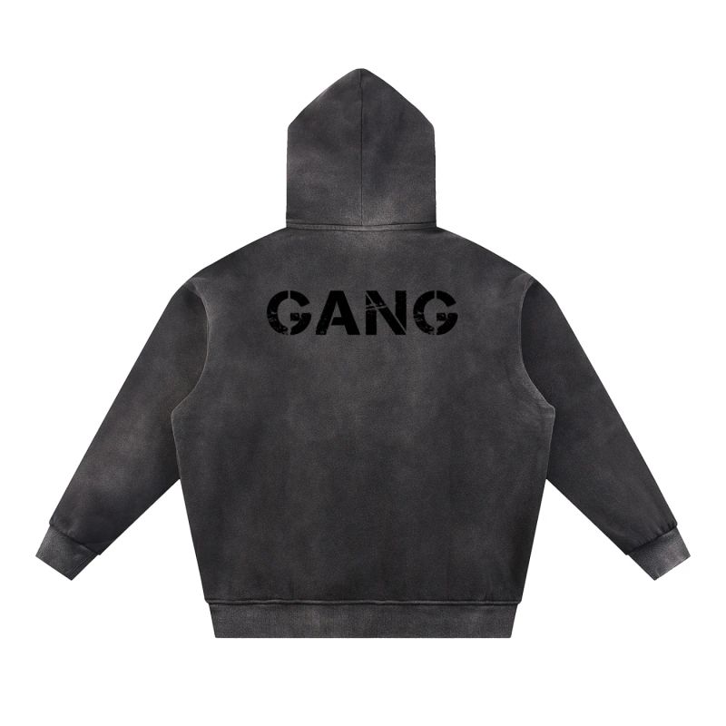 ŁATWOGANG drop 35 — Bluza z kapturem Sun Fade Contrast Tape - ŁATWOGANG™ — tył (2/21)