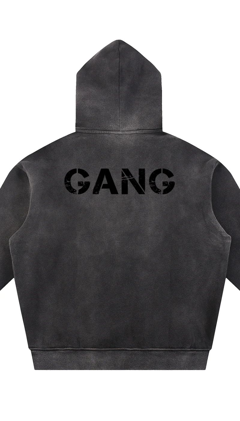 ŁATWOGANG drop 35 — Bluza z kapturem Sun Fade Contrast Tape - ŁATWOGANG™ — tył (2/21)