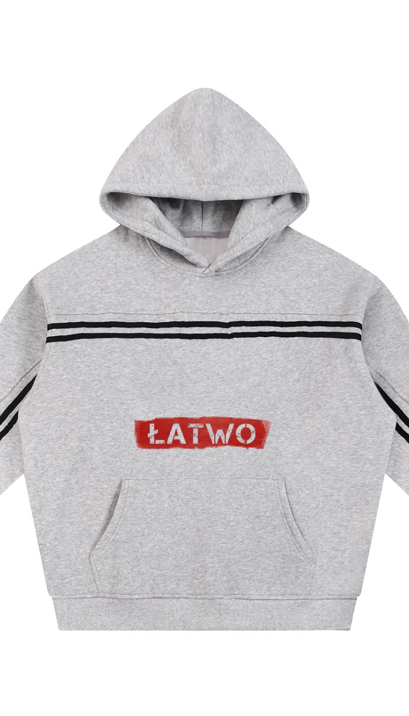 ŁATWOGANG drop 35 — Bluza z kapturem Sun Fade Contrast Tape - ŁATWOGANG™ — detal (3/21)