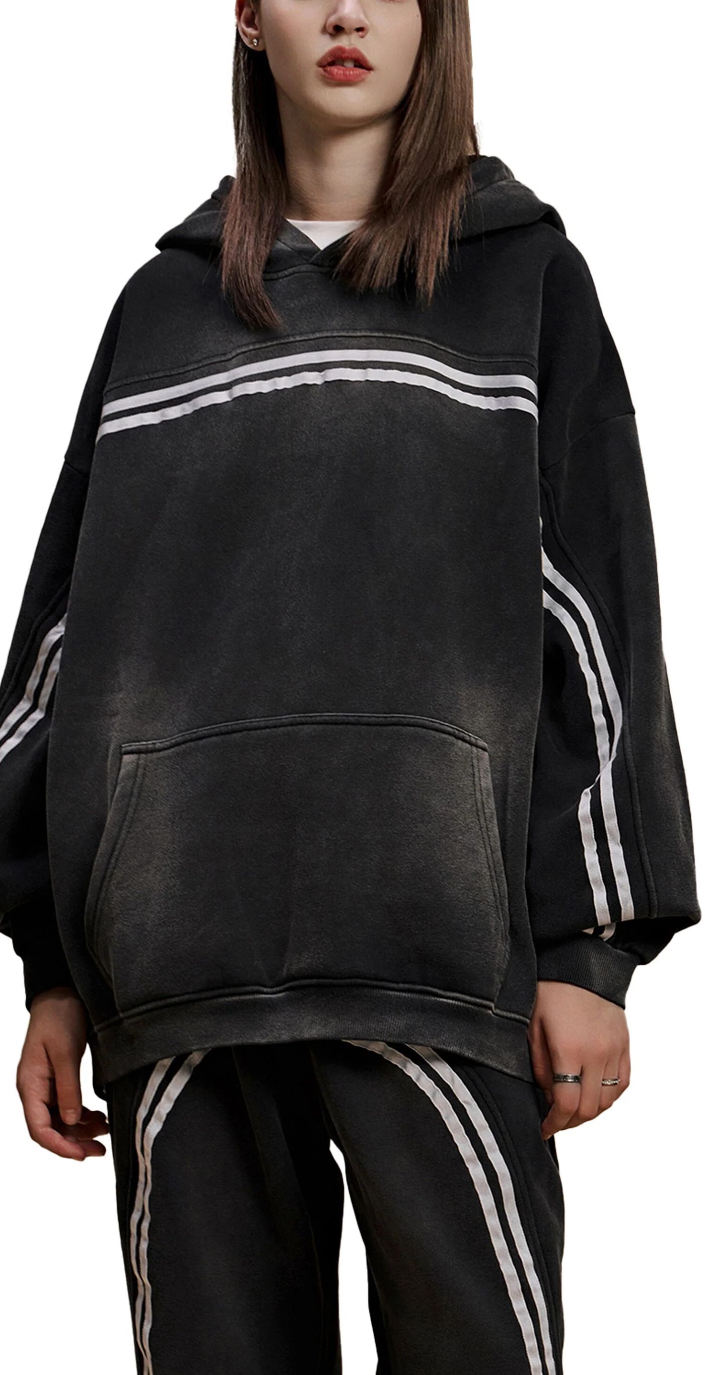 ŁATWOGANG drop 35 — Bluza z kapturem Sun Fade Contrast Tape - ŁATWOGANG™ — widok 12 (12/21)